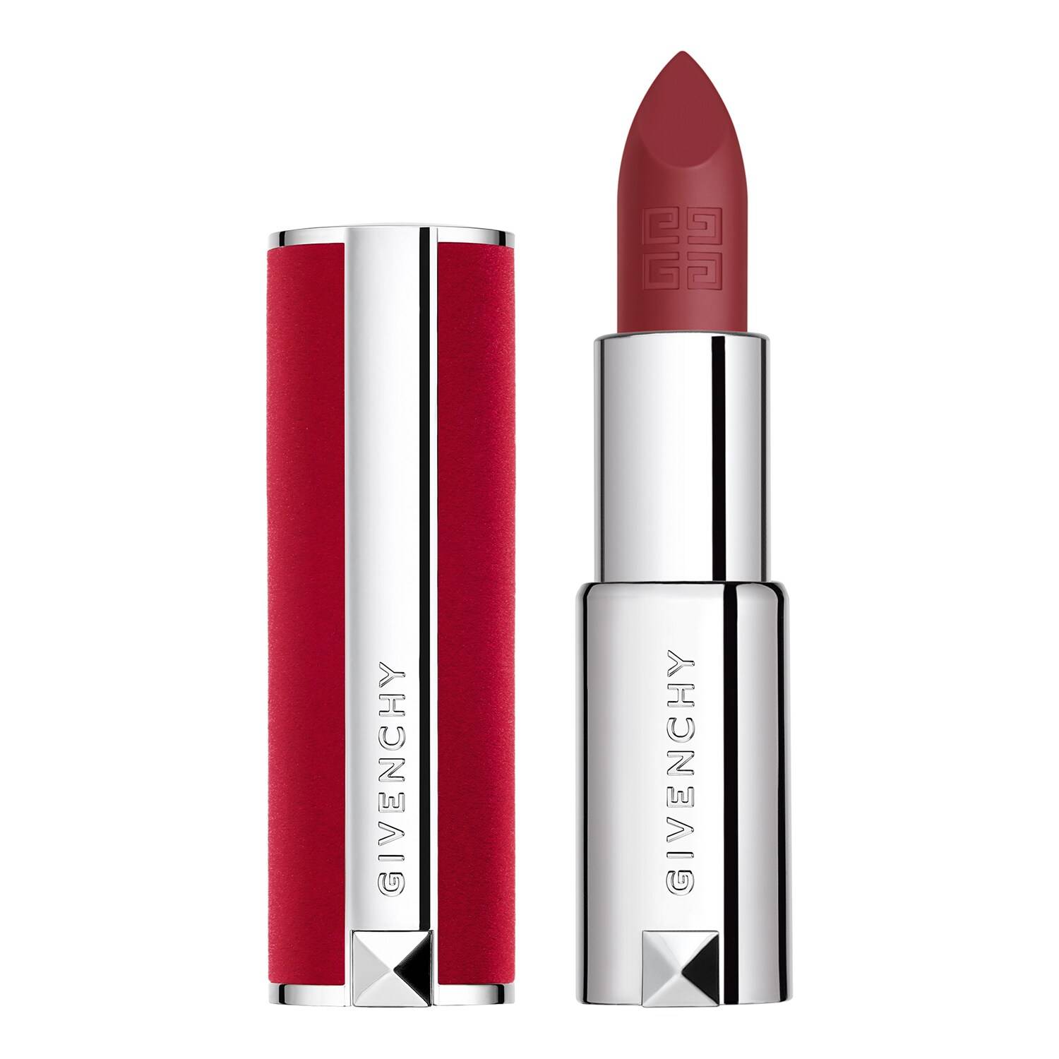 GIVENCHY Le Rouge Deep Velvet Powdery Matte High Pigmentation Lipstick 3.4g N°38 Grenat Fumé