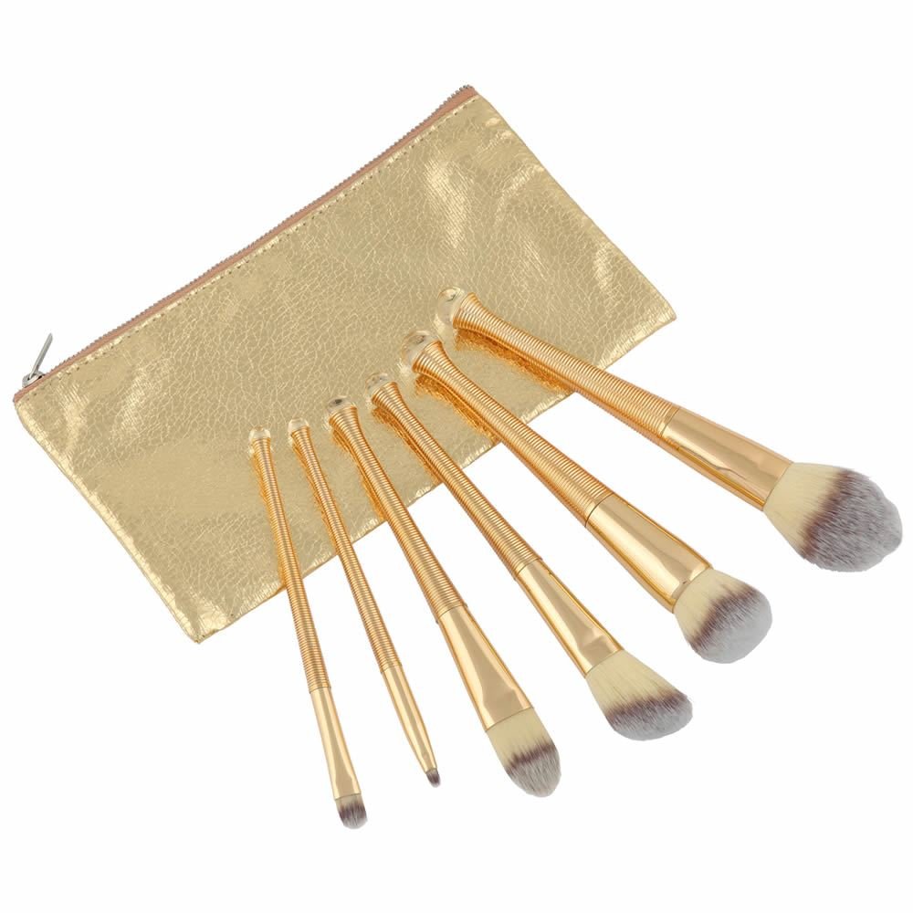Gold Makeup Brushes - LaRoc 6 Piece - female - adult