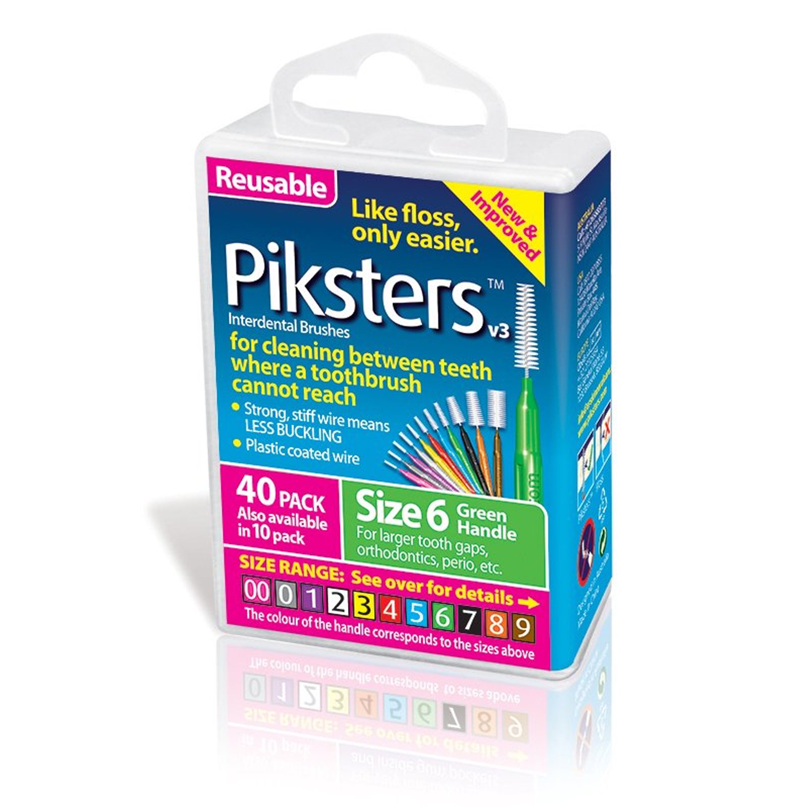 Piksters Interdental Brushes Size 6 Green 0.80Mm -1 Pack Of 40