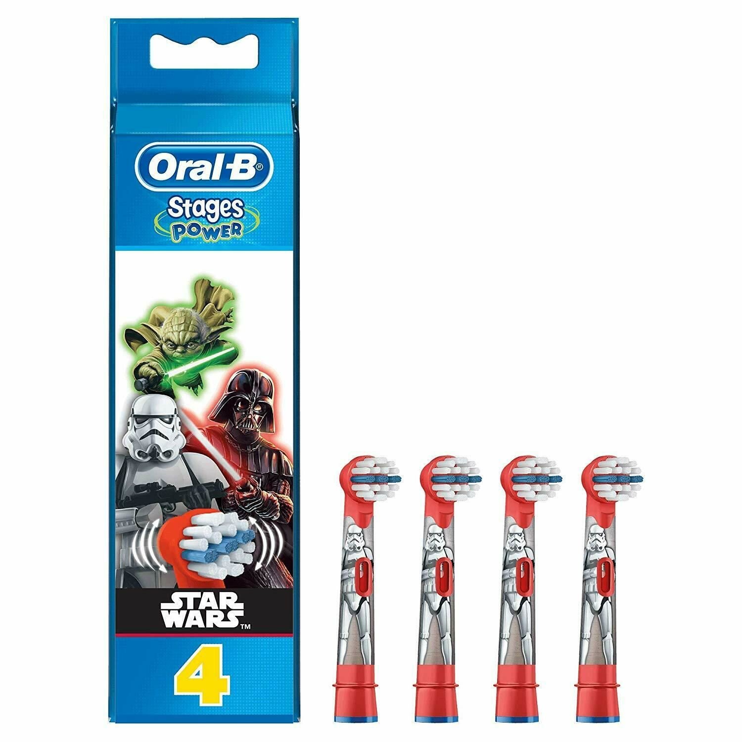 Oral-B Stages Power Star Wars Electric Toothbrush Replacement Heads 4 Pack