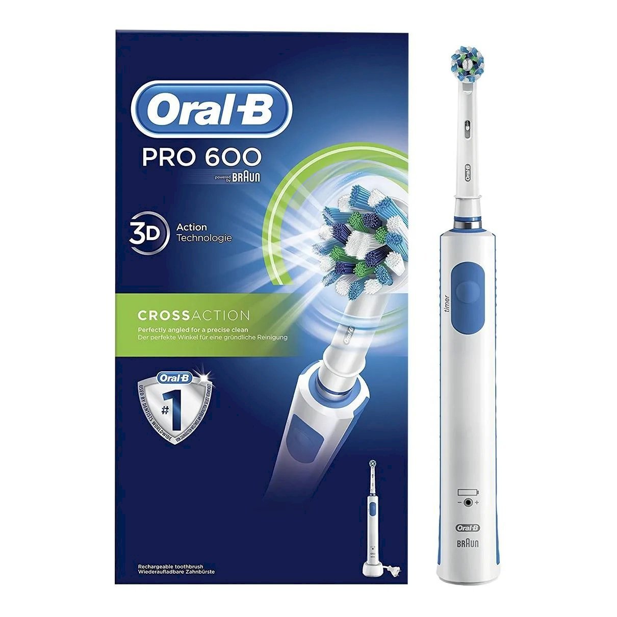 Oral-B Pro 600 Crossaction Electric Rechargeable Toothbrush