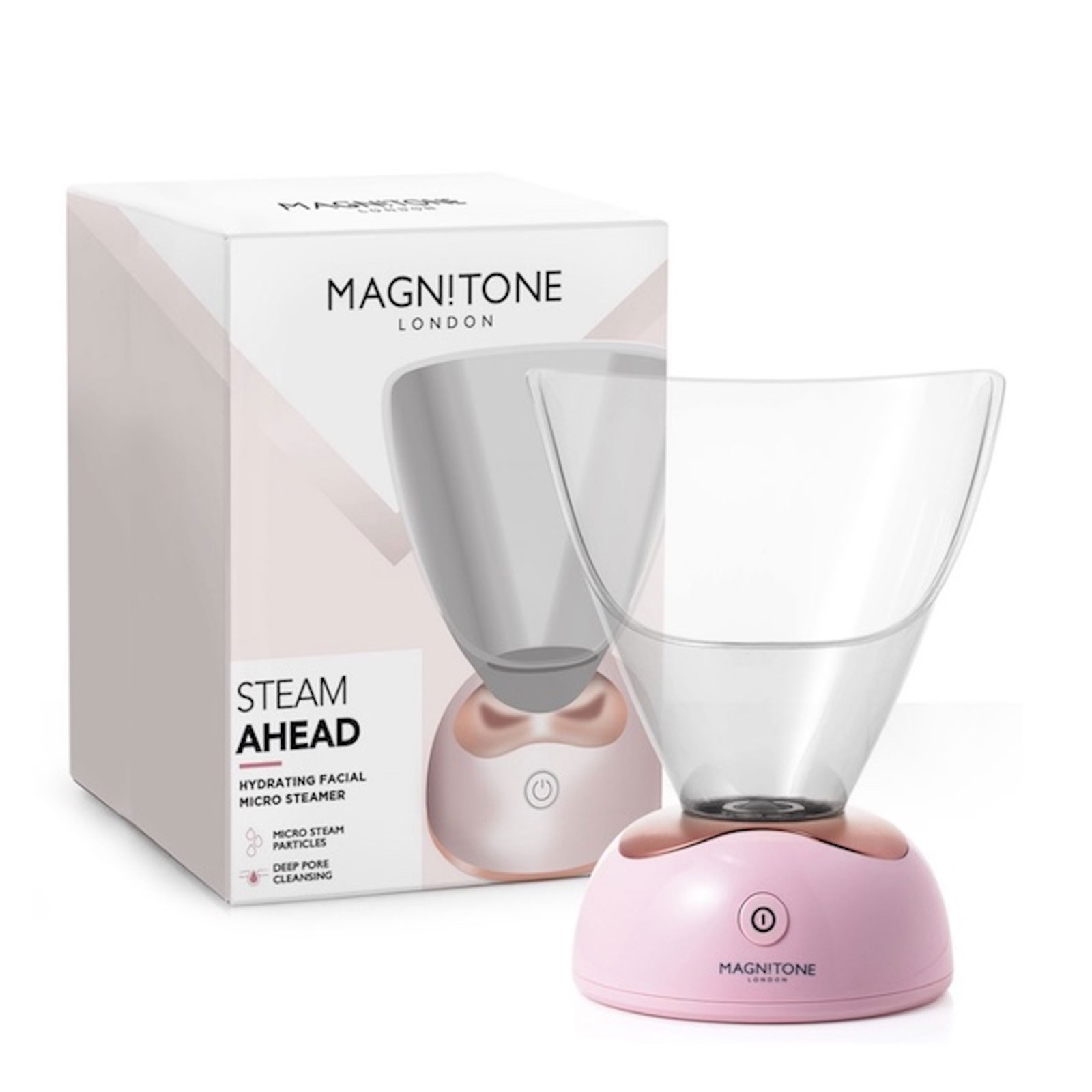 Magnitone SteamAhead Hydrating Facial Micro Steamer - Pink - UK Plug