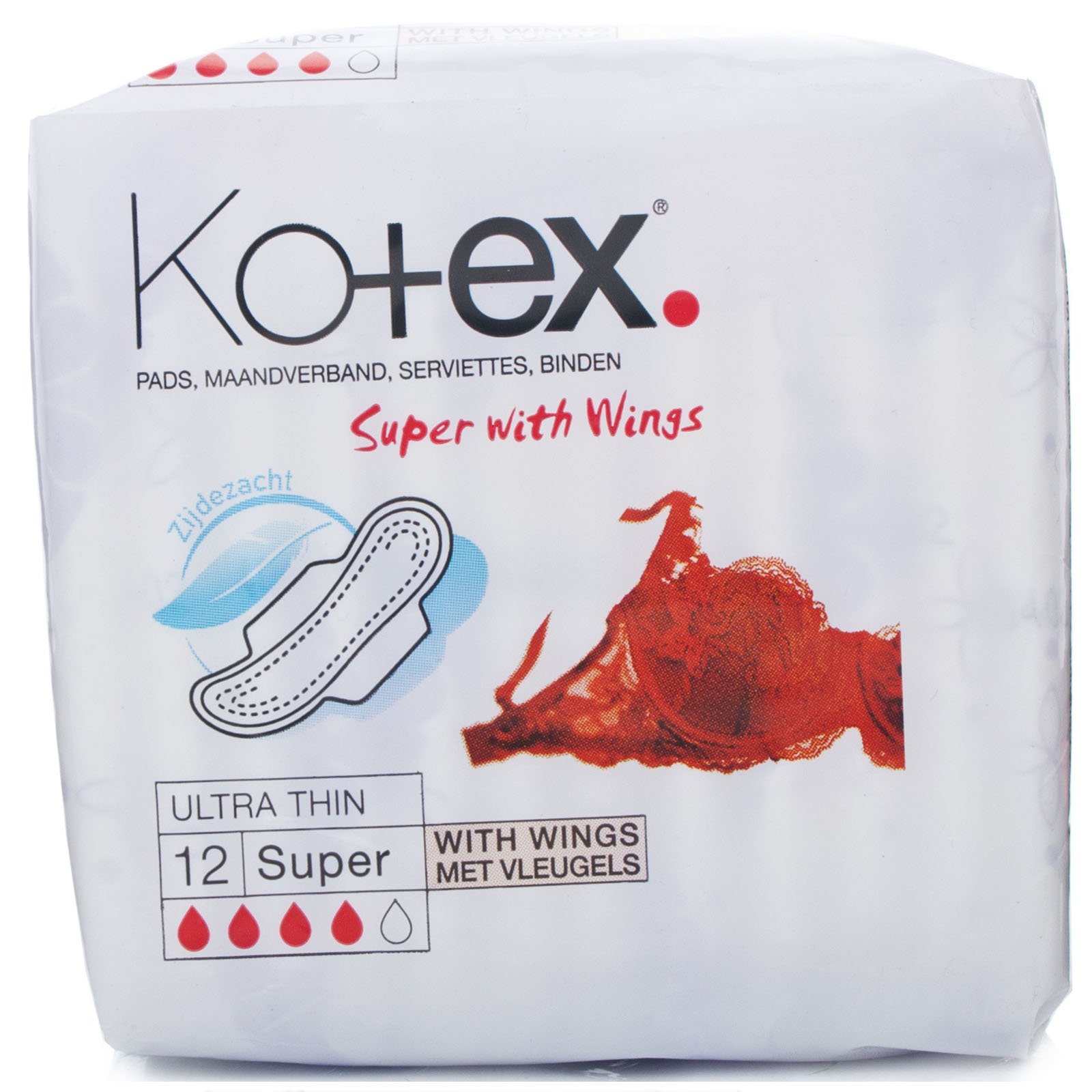 Kotex Ultra Thin Super With Wings - 12 Towels