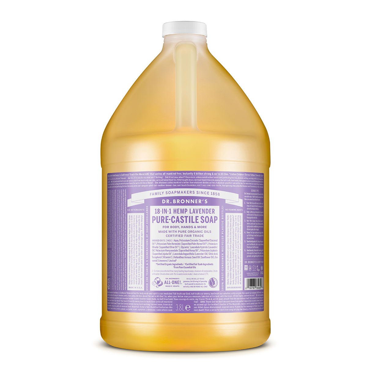 Dr. Bronner's Lavender Pure-Castile Liquid Soap 3.7l