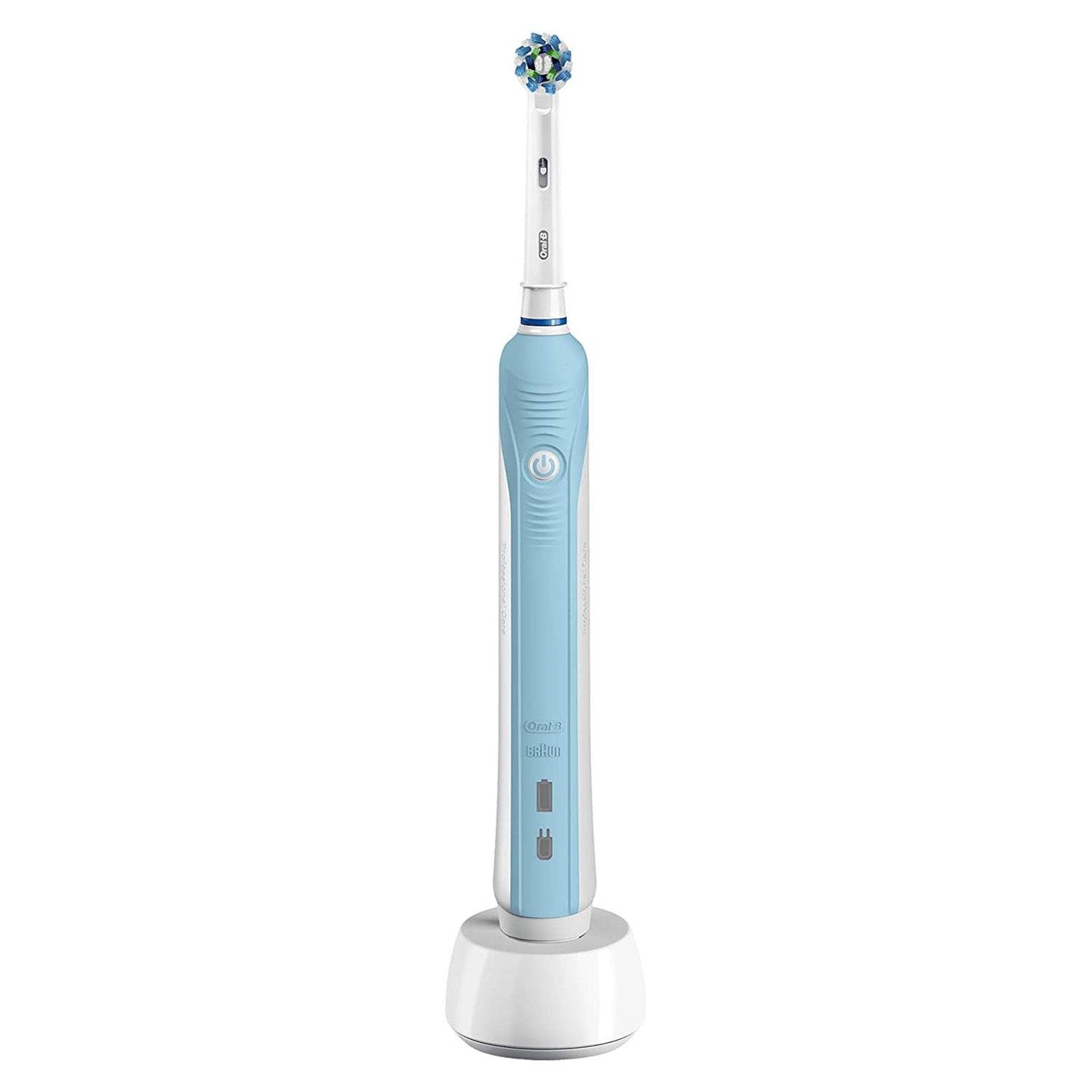 Oral-B Pro 600 Cross Action Electric Rechargeable Toothbrush Blue