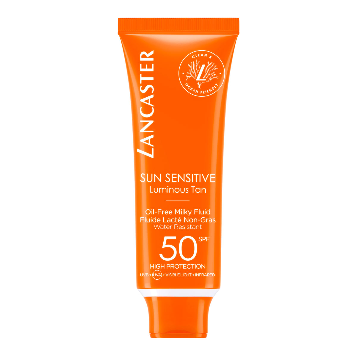 Lancaster Sun Sensitive Oil-Free Milky Face Fluid Sunscreen & Sun Protection Cream Spf50 50Ml