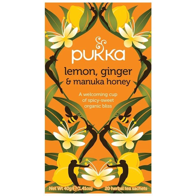 Pukka Lemon, Ginger & Manuka Honey Tea Bags 80 - Image 1