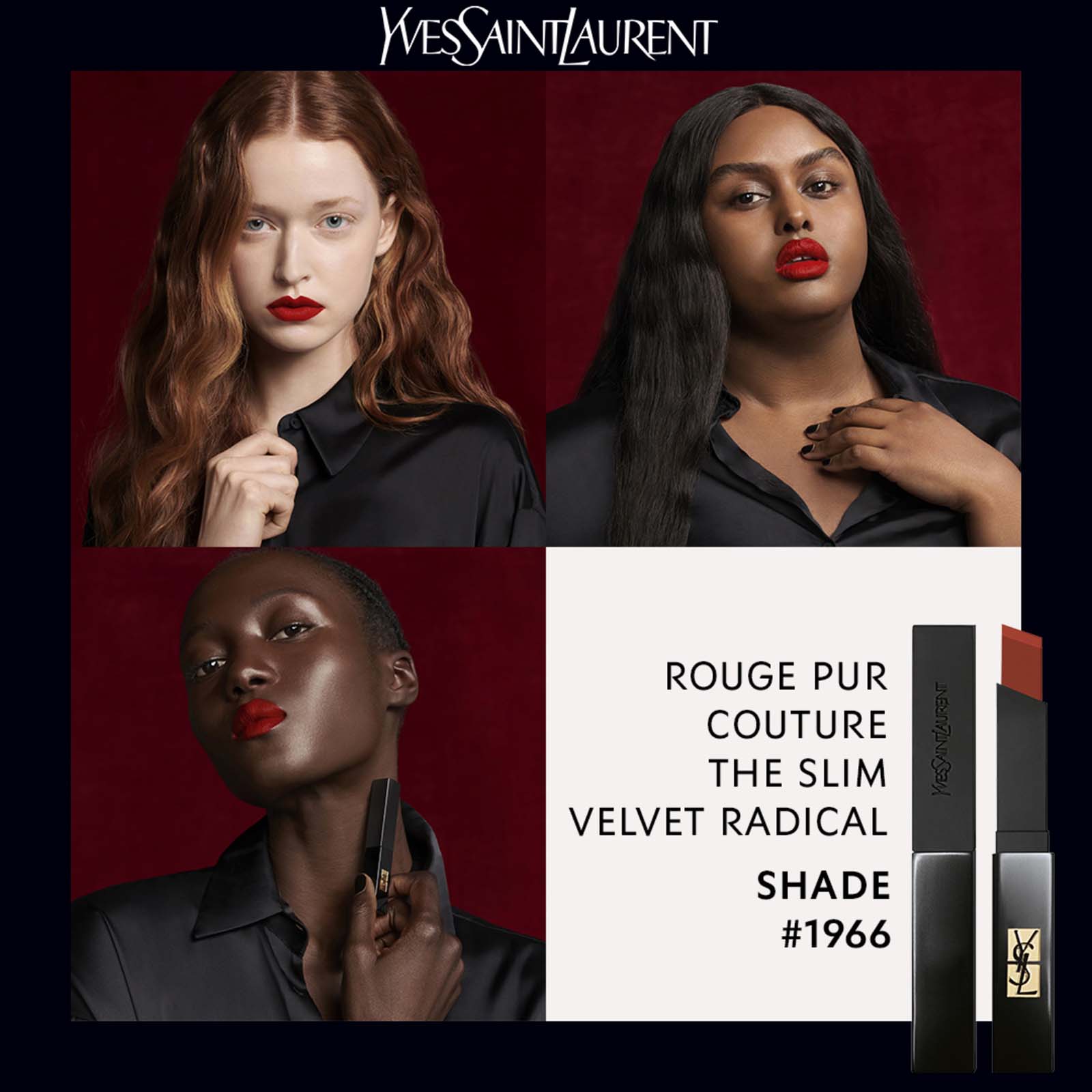 Ysl Beauty Rouge Pur Couture The Slim Velvet Radical 2G #1966