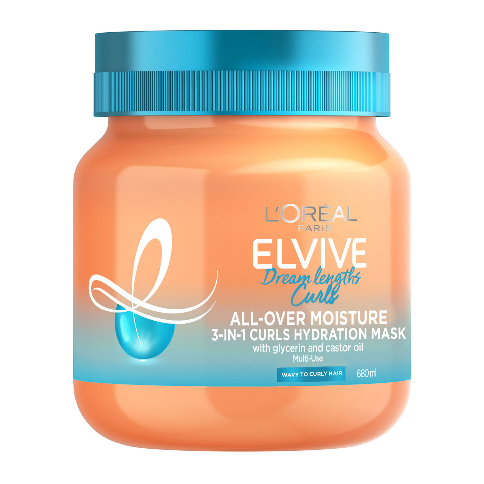 L'Oreal Paris Elvive Dream Lengths 3-in-1 Curls Hydration Mask 680ml