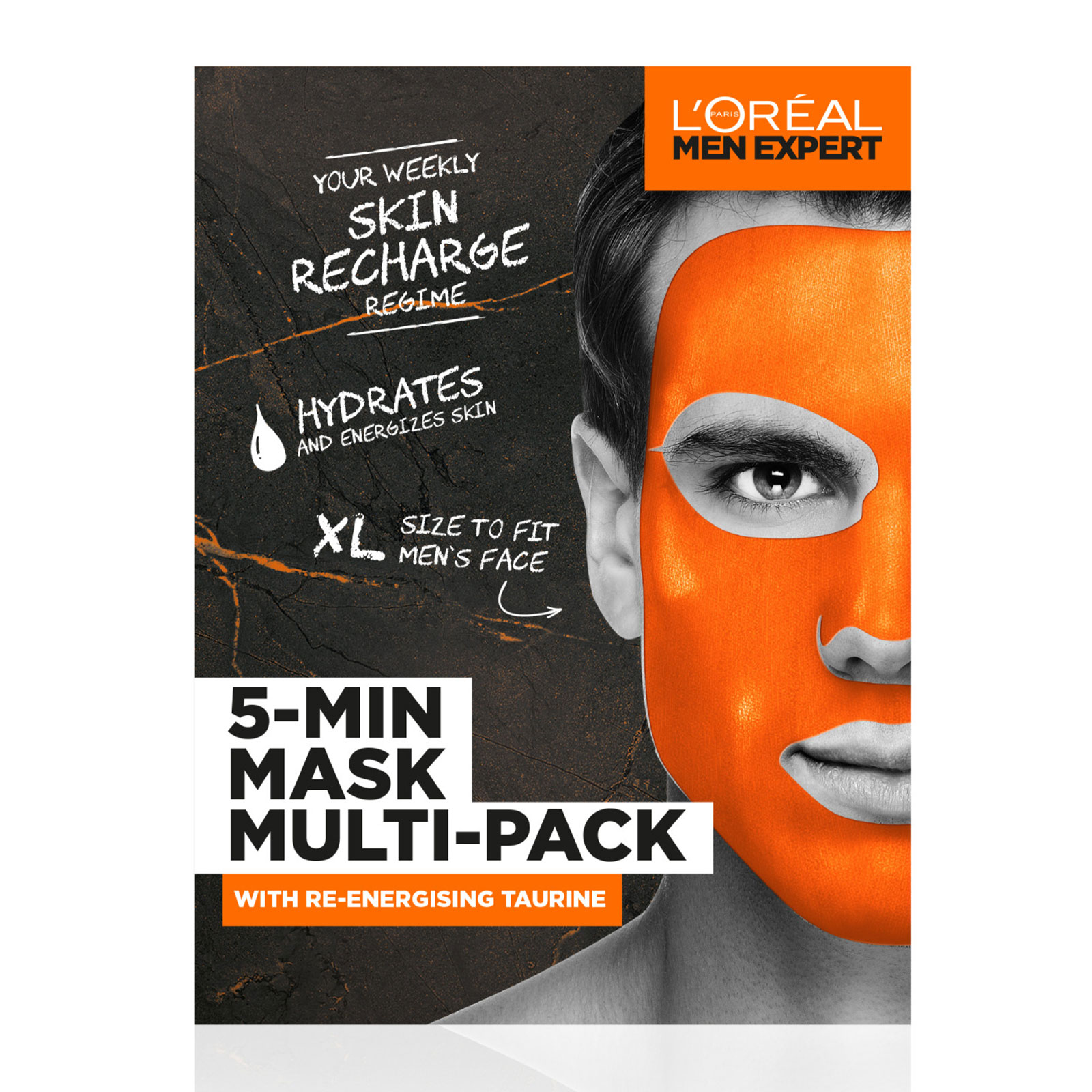 L'Oréal Paris Men Expert 5-Min Mask Multi-Pack with Re-energising Taurine Set
