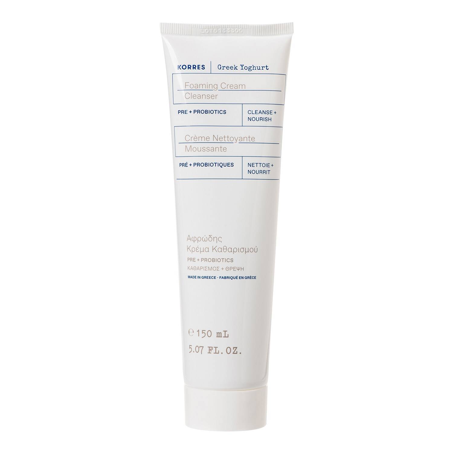 Korres Greek Yoghurt Foaming Cream Cleanser Pre + Probiotics 150Ml