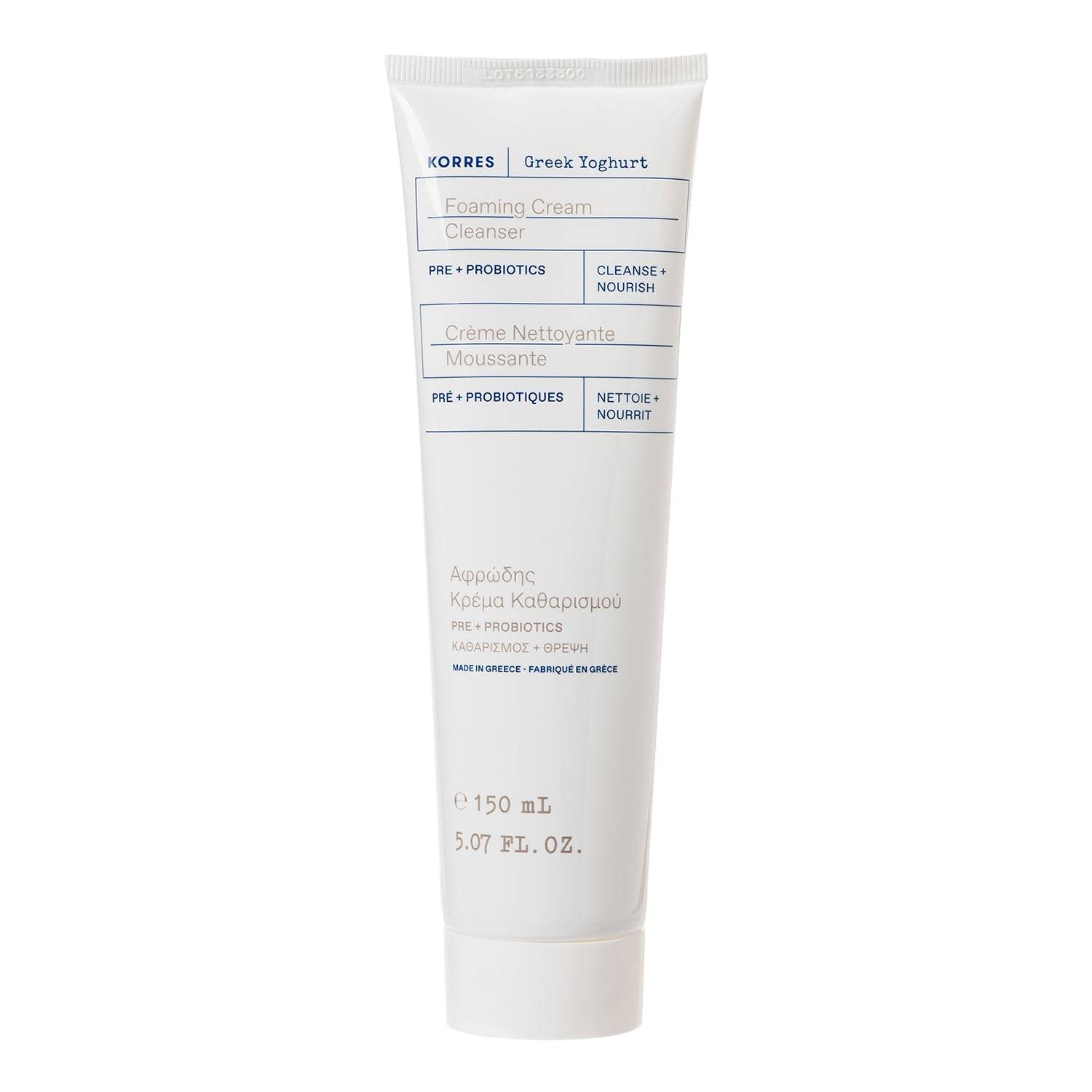 Korres Greek Yoghurt Foaming Cream Cleanser Pre + Probiotics 150Ml