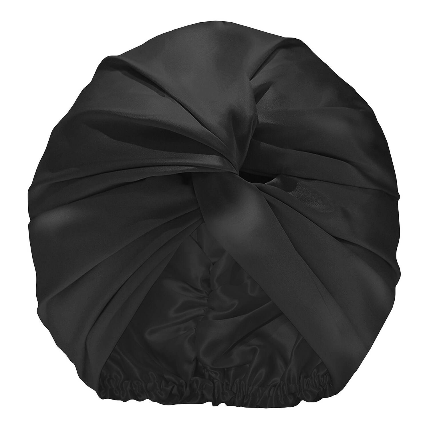 Slip Pure Silk Turban Black