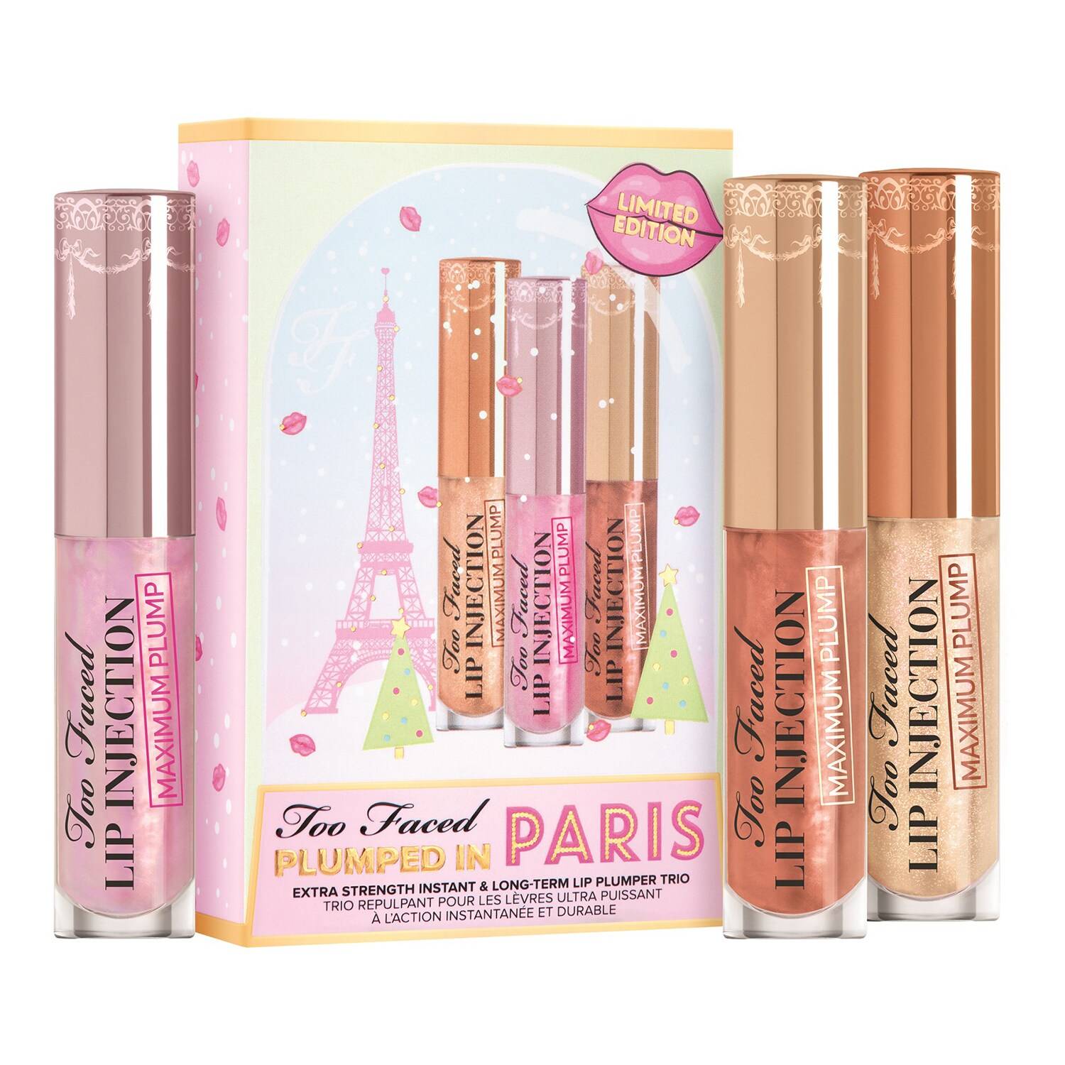 Too Faced Plumped in Paris Trio Set