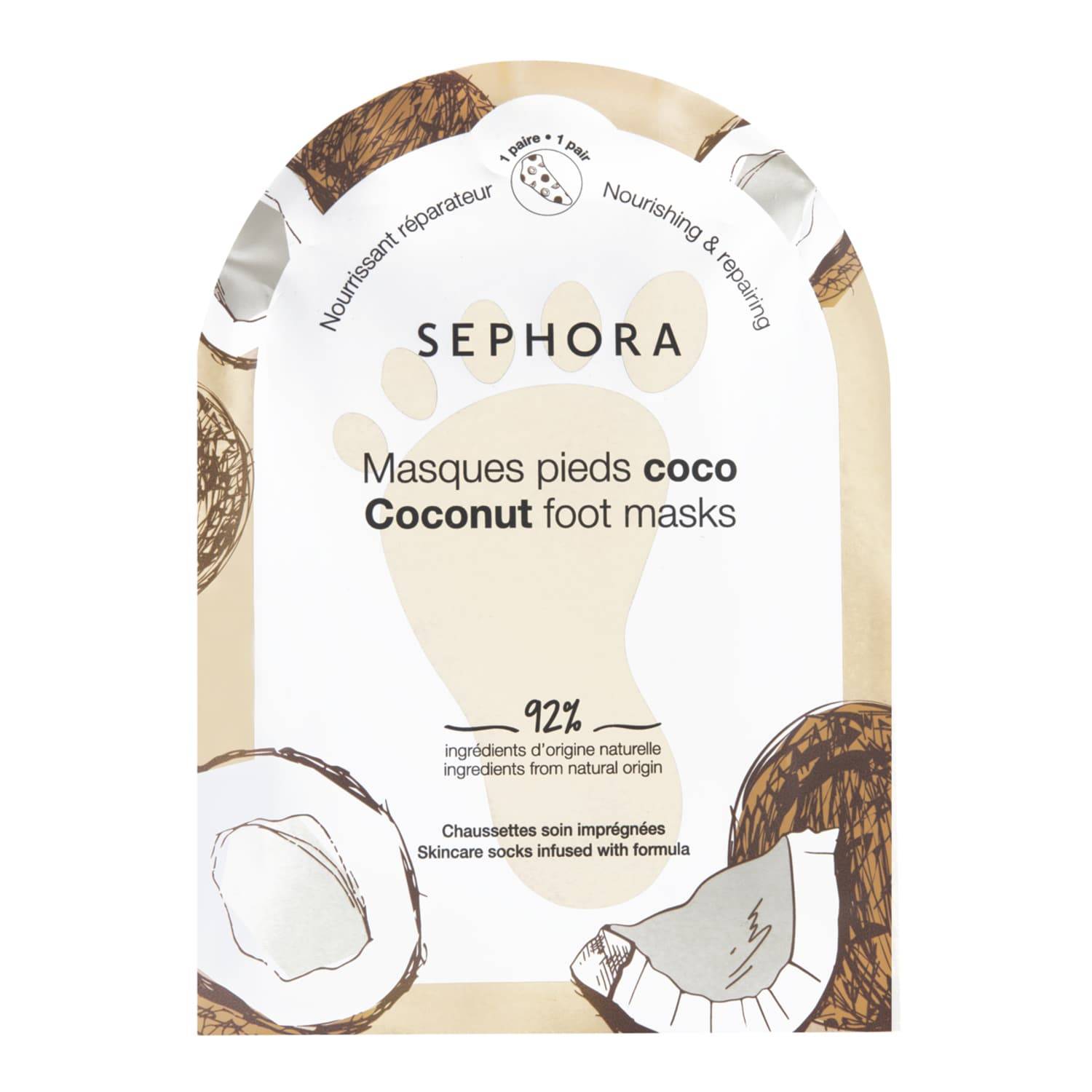 Sephora Collection Foot Masks - Skincare Socks Infused With Formula Coconut Foot Mask