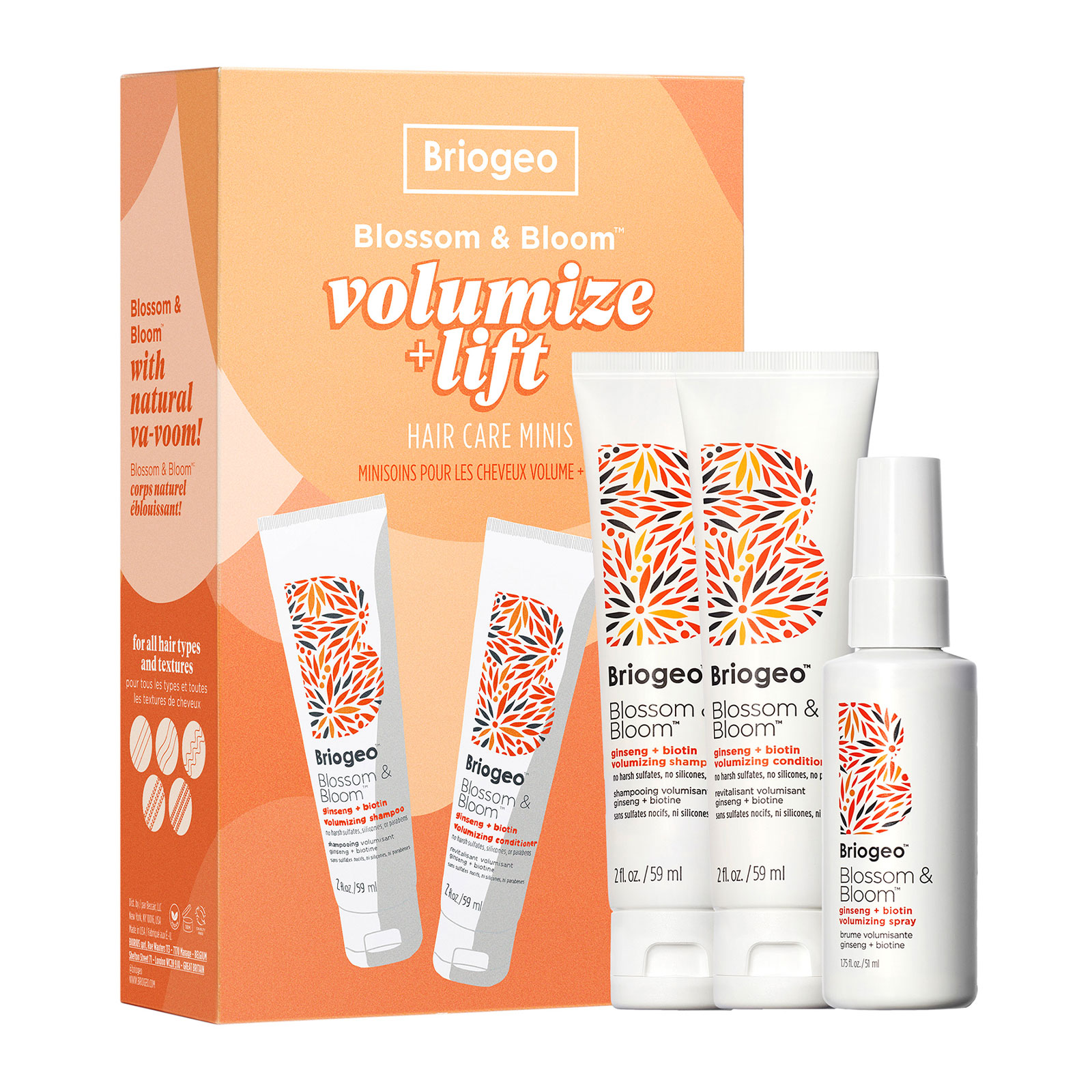 Briogeo Blossom & Bloom Volumize + Lift Hair Care Travel Kit