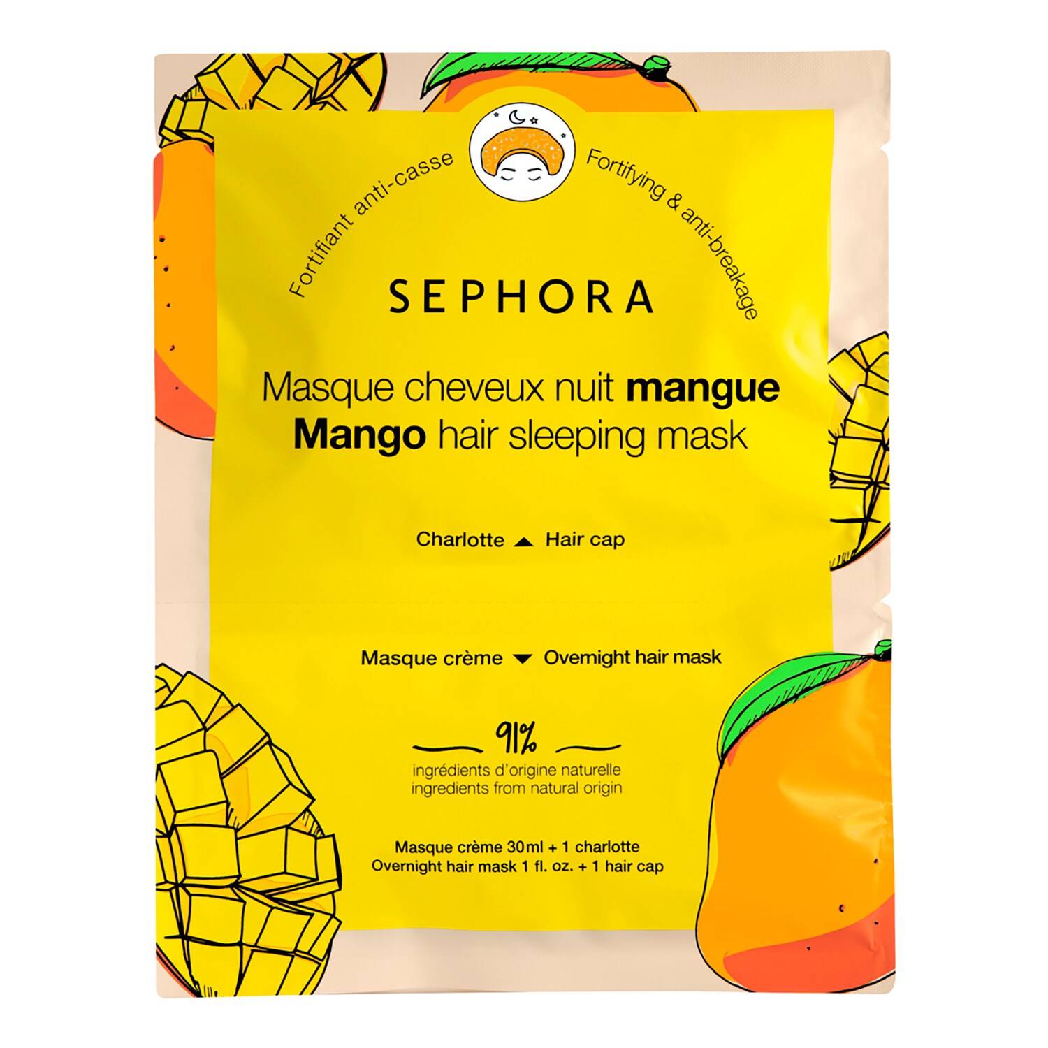 Sephora Collection Hair Sleeping Masks - Cream Mask + Cap Mango Hair Night Mask