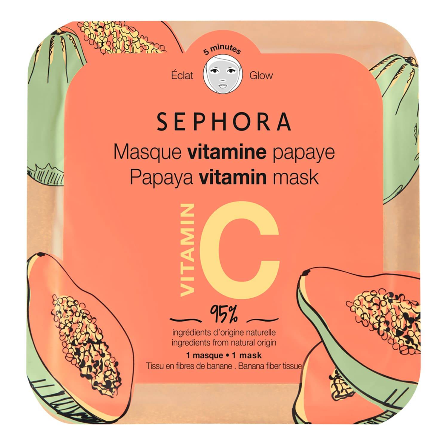 Sephora Collection Vitamin Sheet Face Mask Papaya + Vitamin C