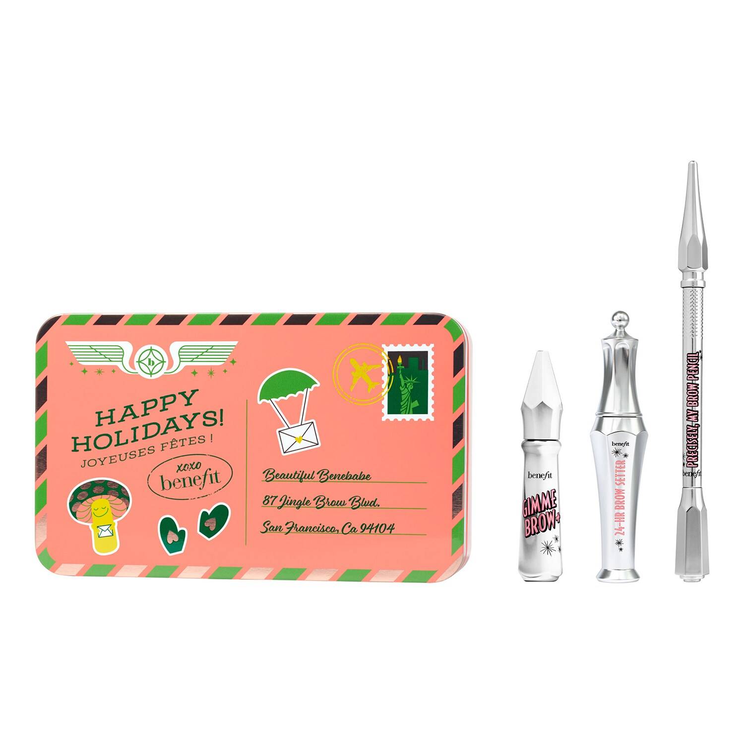 Jolly Brow Bunch Holiday Set - Brow Gel, Pencil & Setter Shade 3/0,08 G + Shade 3/3 G + 7 Ml