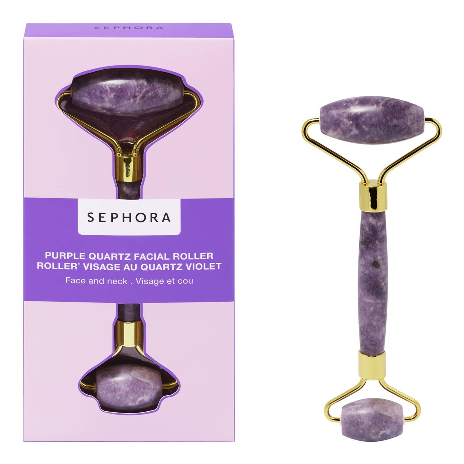 Sephora Collection Quartz Facial Roller - Face And Neck Purple Quartz Facial Roller (1 Pc)