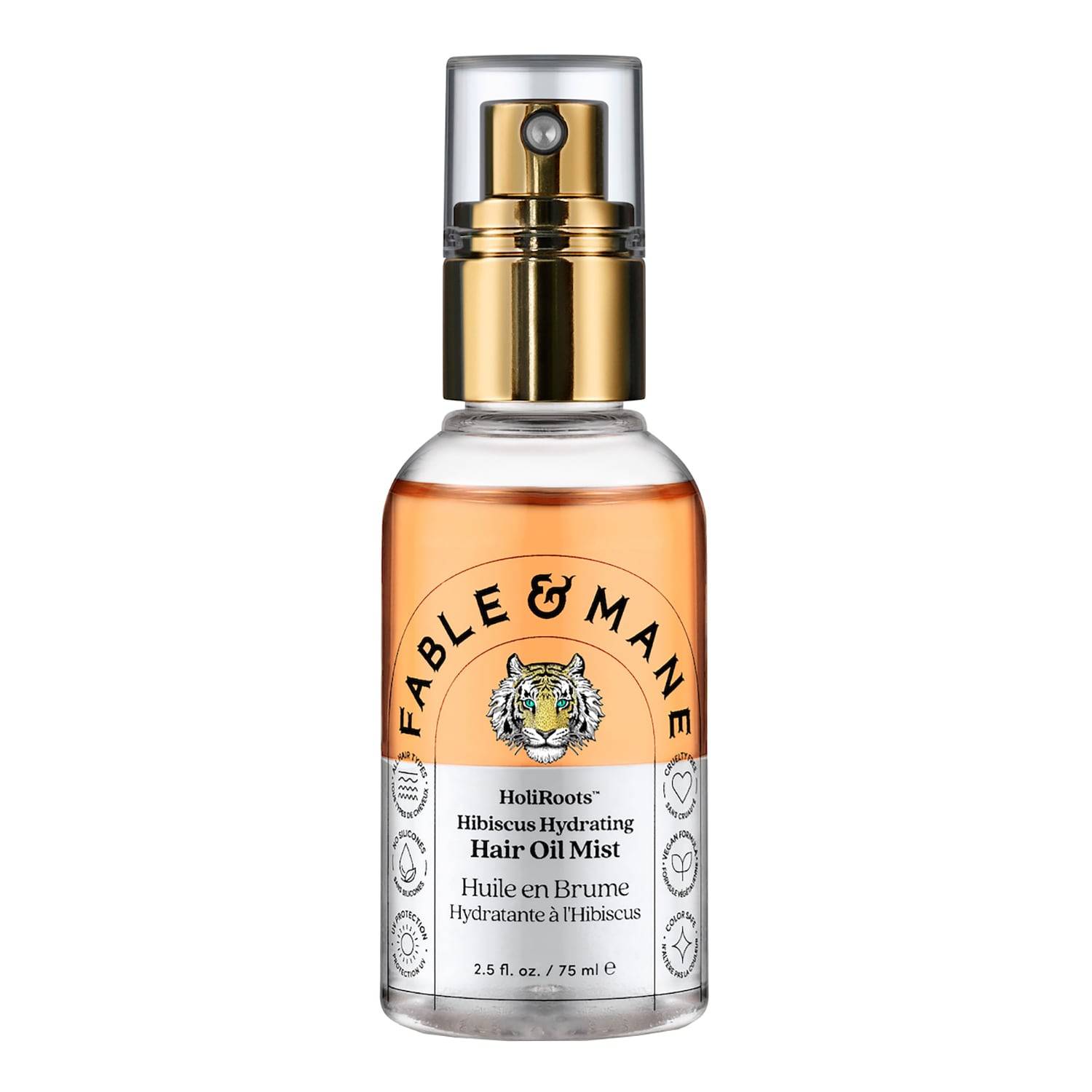 Fable & Mane Holiroots Hibiscus Hydrating Hair Oil Mist 75Ml