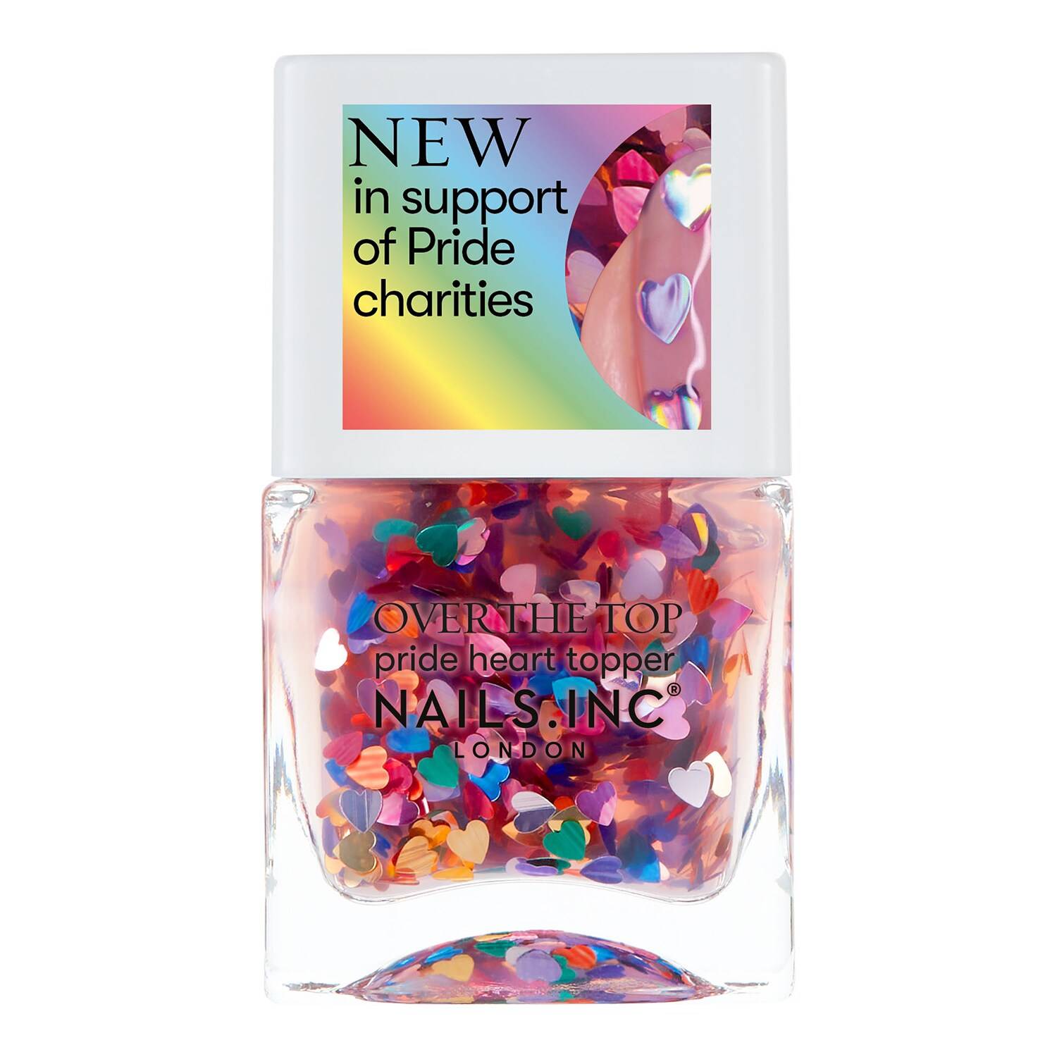 Nails.Inc Pride Heart Chunky Glitter Topper