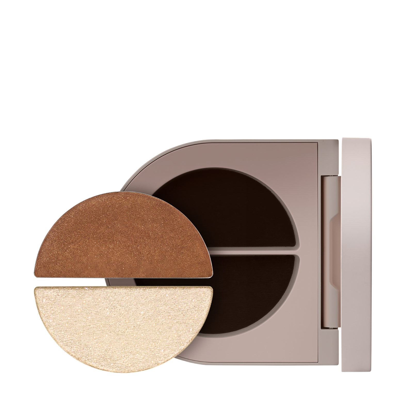 Rose Inc Satin & Shimmer Duet Eyeshadow 2.92G Satin Cocoa - White Gold Shimmer