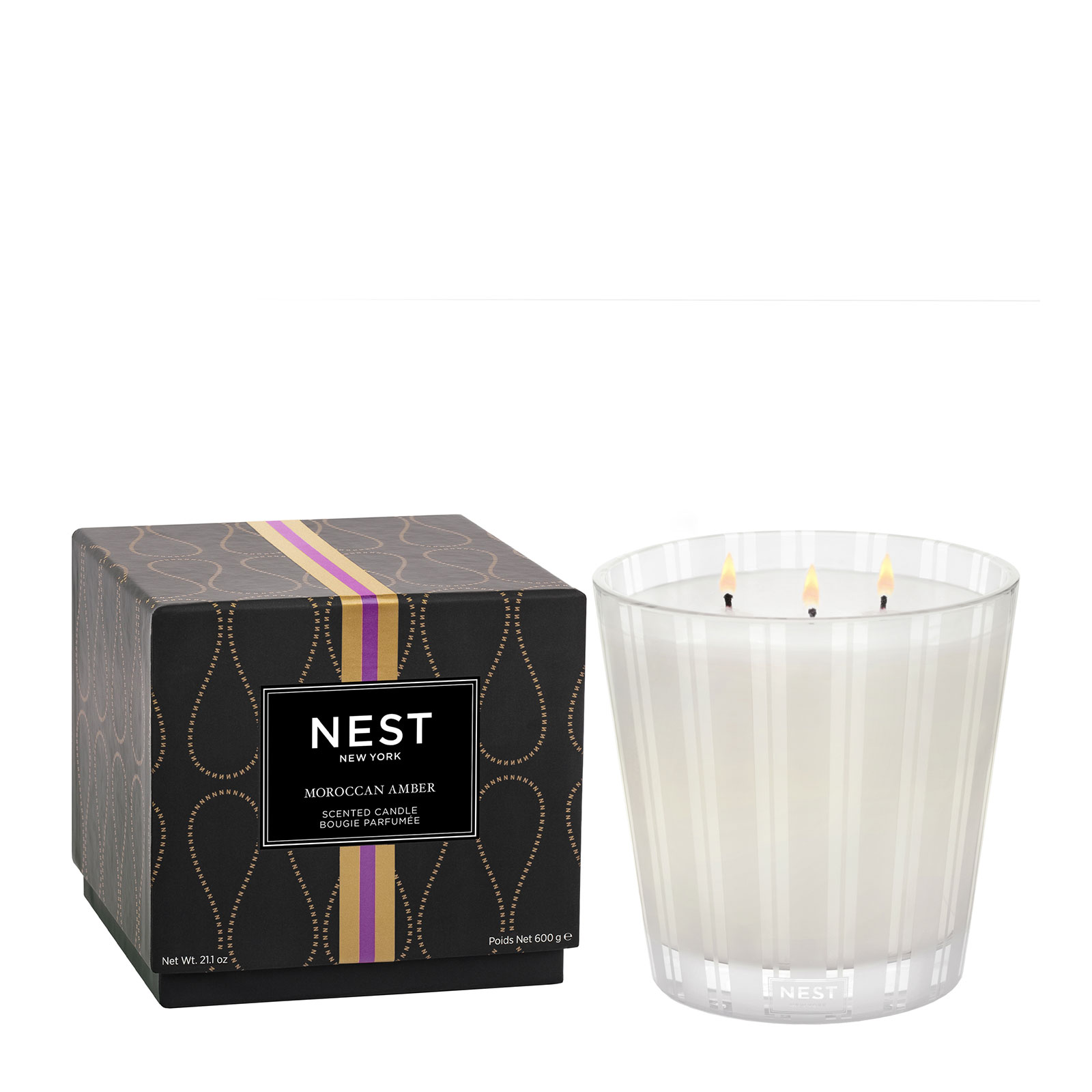 Nest New York Moroccan Amber 3-Wick Candle 600G