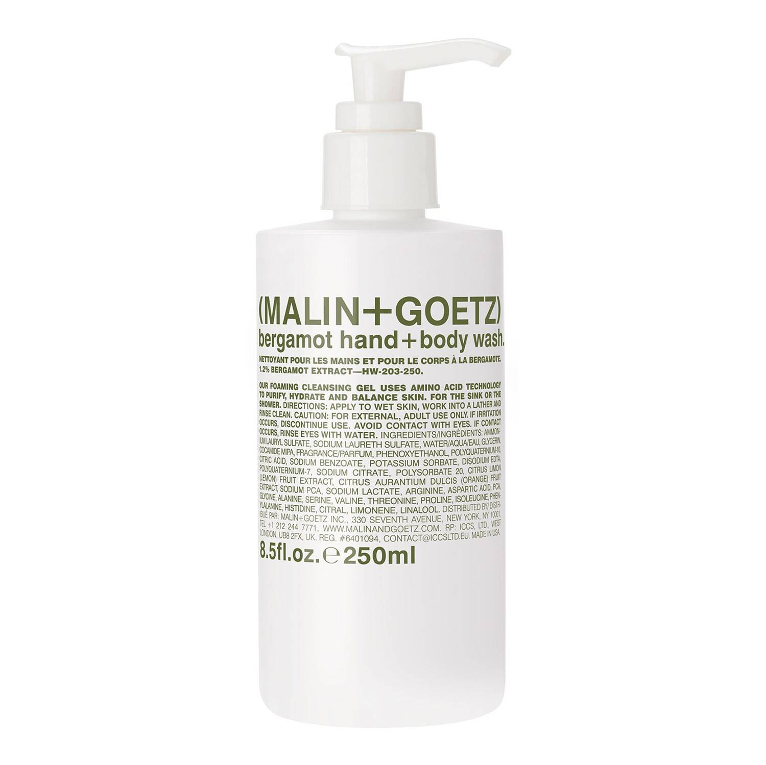 Malin+Goetz Bergamot Hand + Body Wash 250Ml