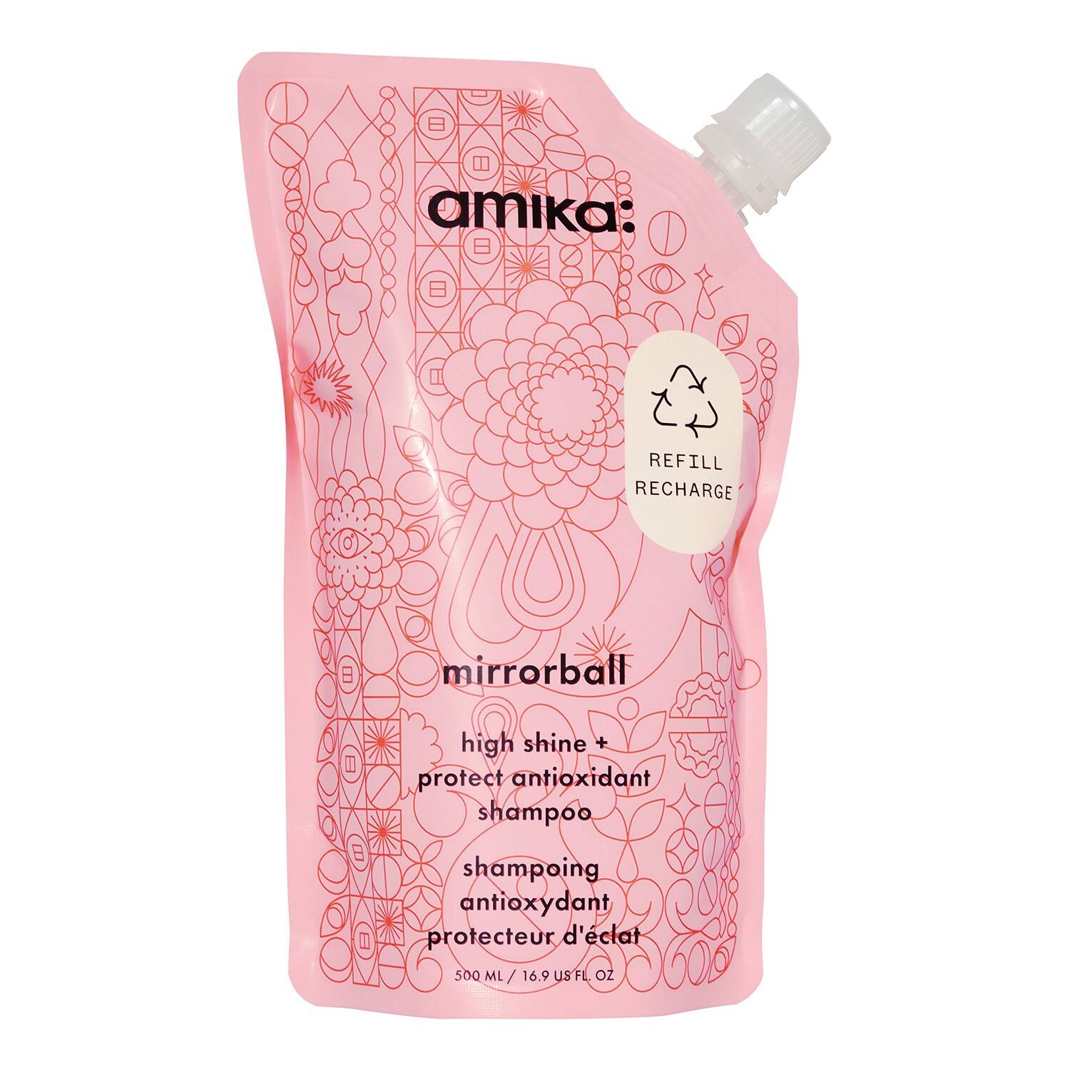 Amika Mirrorball High Shine + Protect Antioxidant Shampoo 500Ml