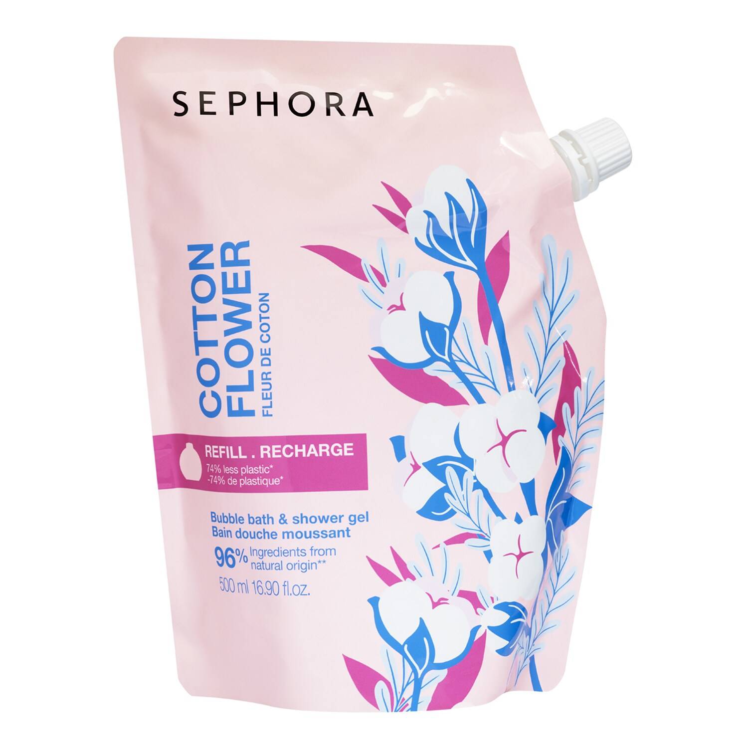 Sephora Collection Bubble Bath & Shower Gel Refill 500Ml Cotton Flower
