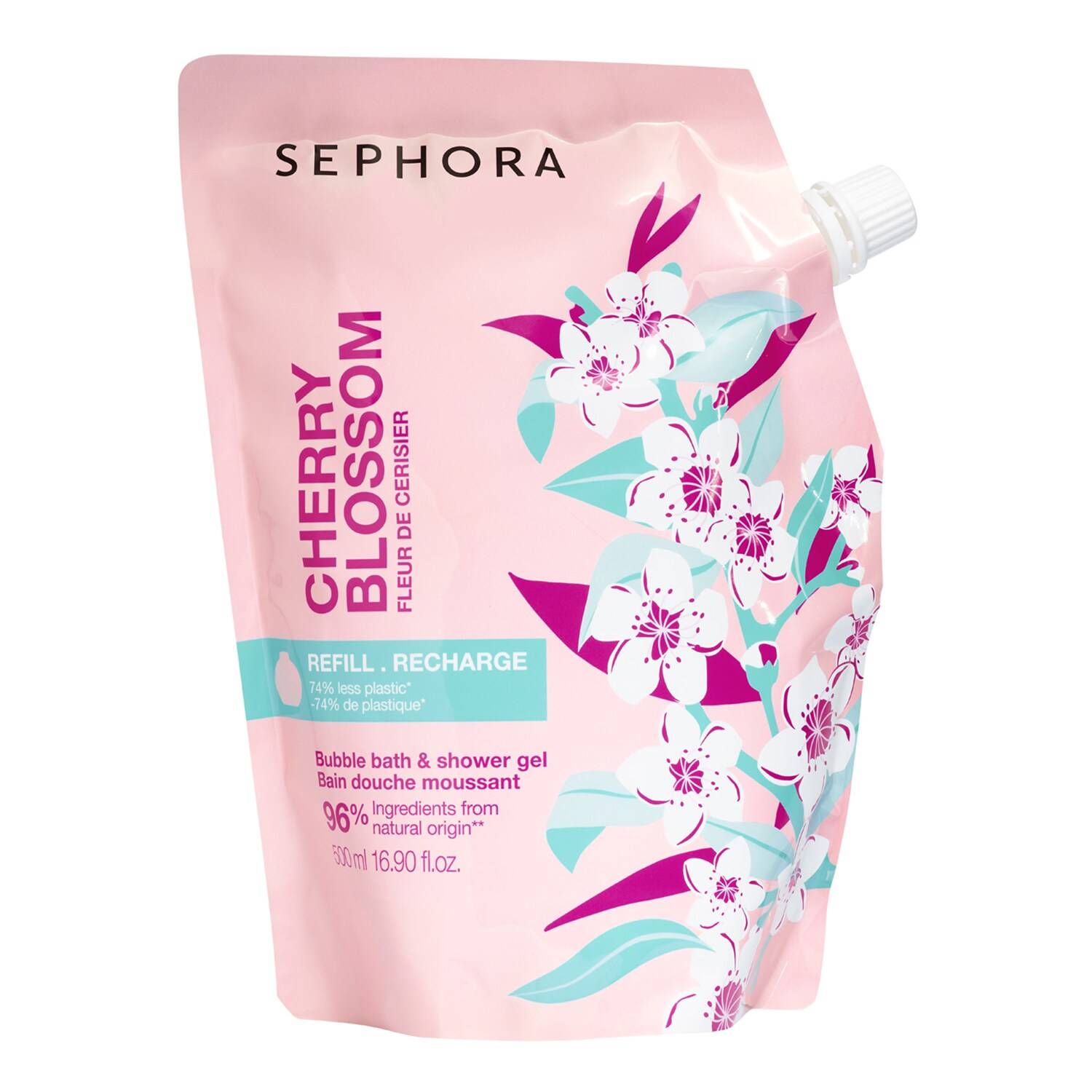 Sephora Collection Bubble Bath & Shower Gel Refill 500Ml Cherry Blossom
