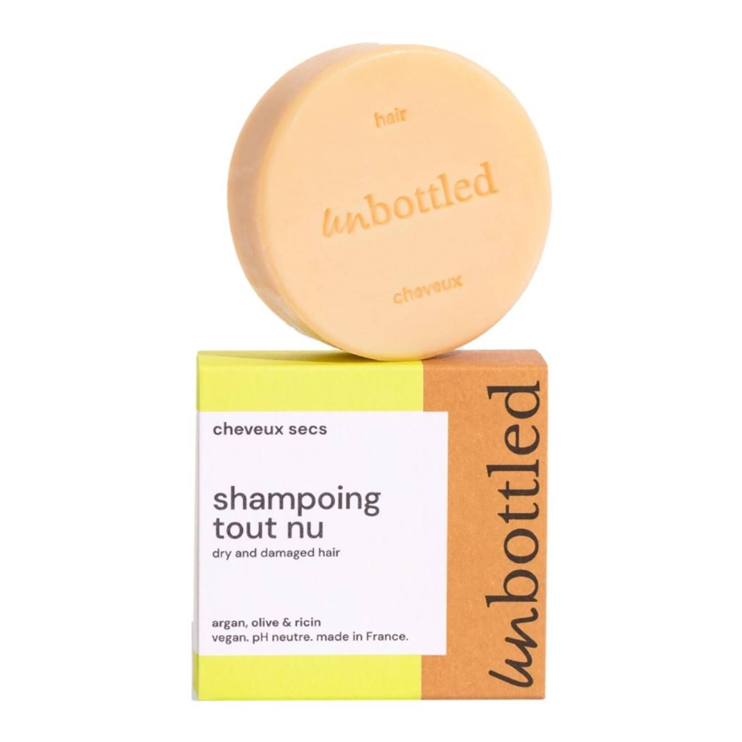 Unbottled Naked Solid Shampoo For Dry Hair 75G