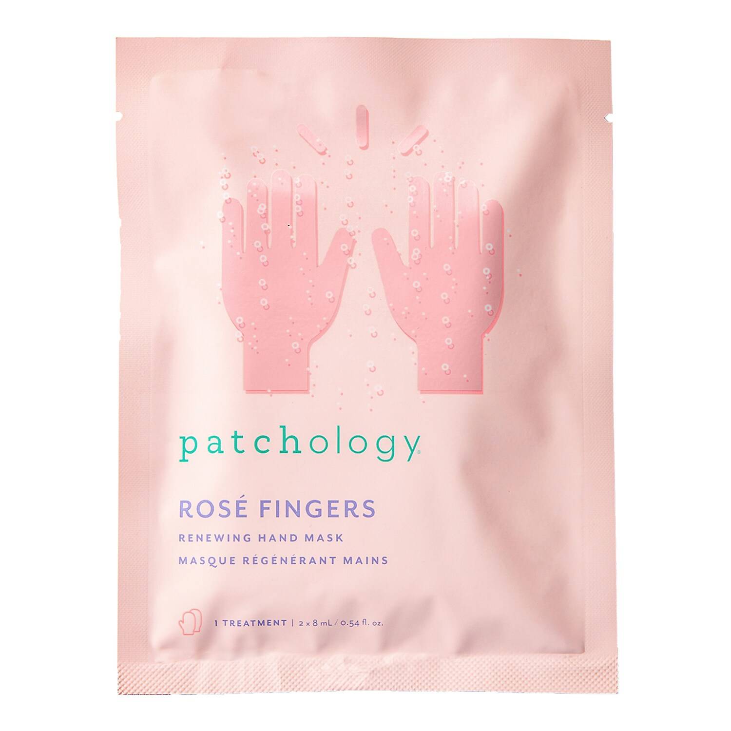 Patchology Rosé Fingers Renewing Hand Mask 2 X 8Ml