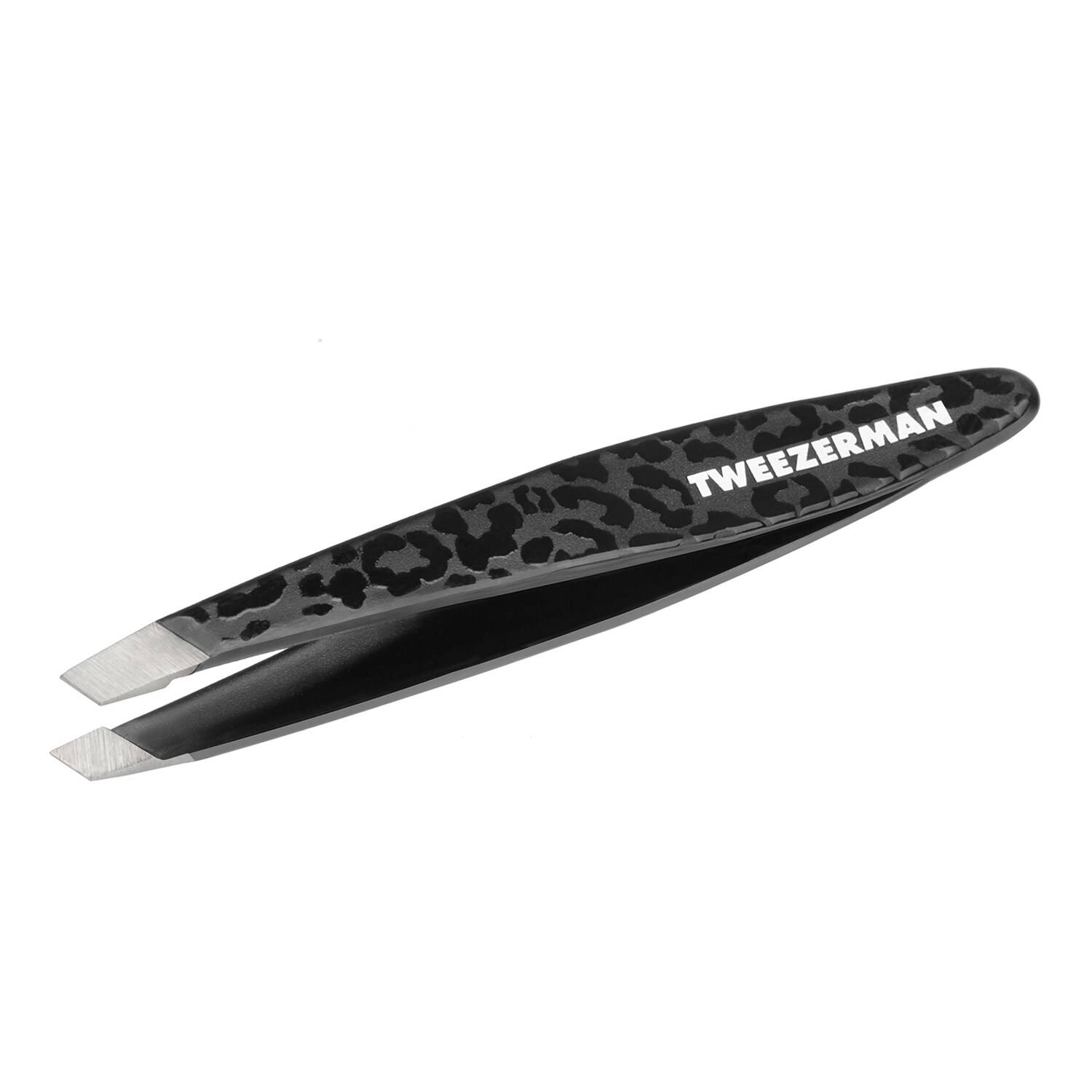 Tweezerman Mini Black Leopard Slant Tweezer 18G