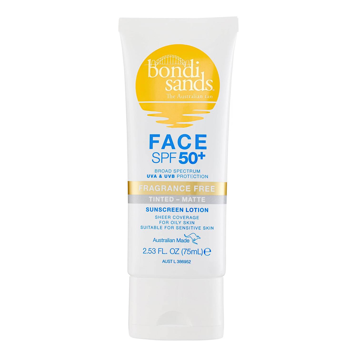 BONDI SANDS Spf 50+ Fragrance Free Matte Tinted Face Lotion 75ml