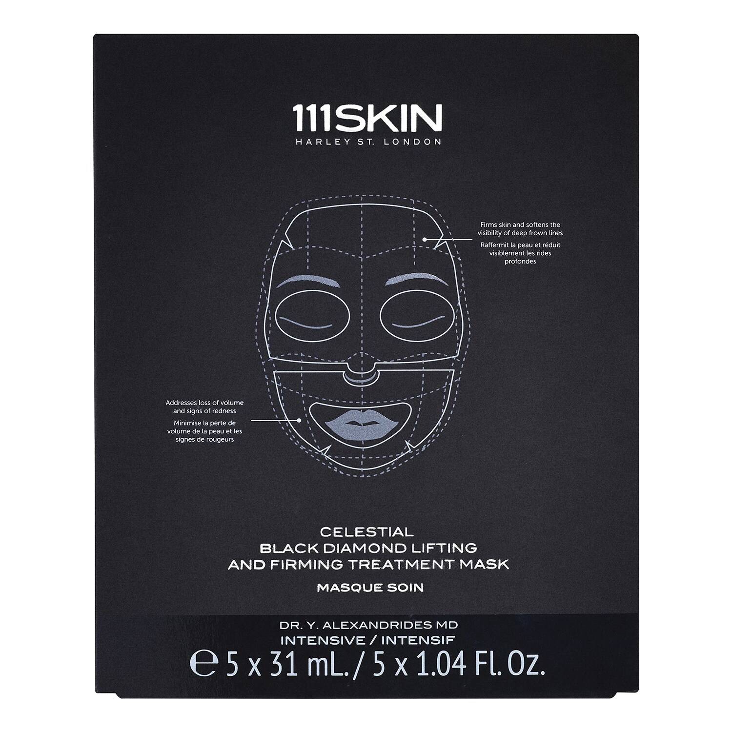 111Skin Celestial Black Diamond Mask - Lifting And Firming Face Treatment 5 X 31Ml