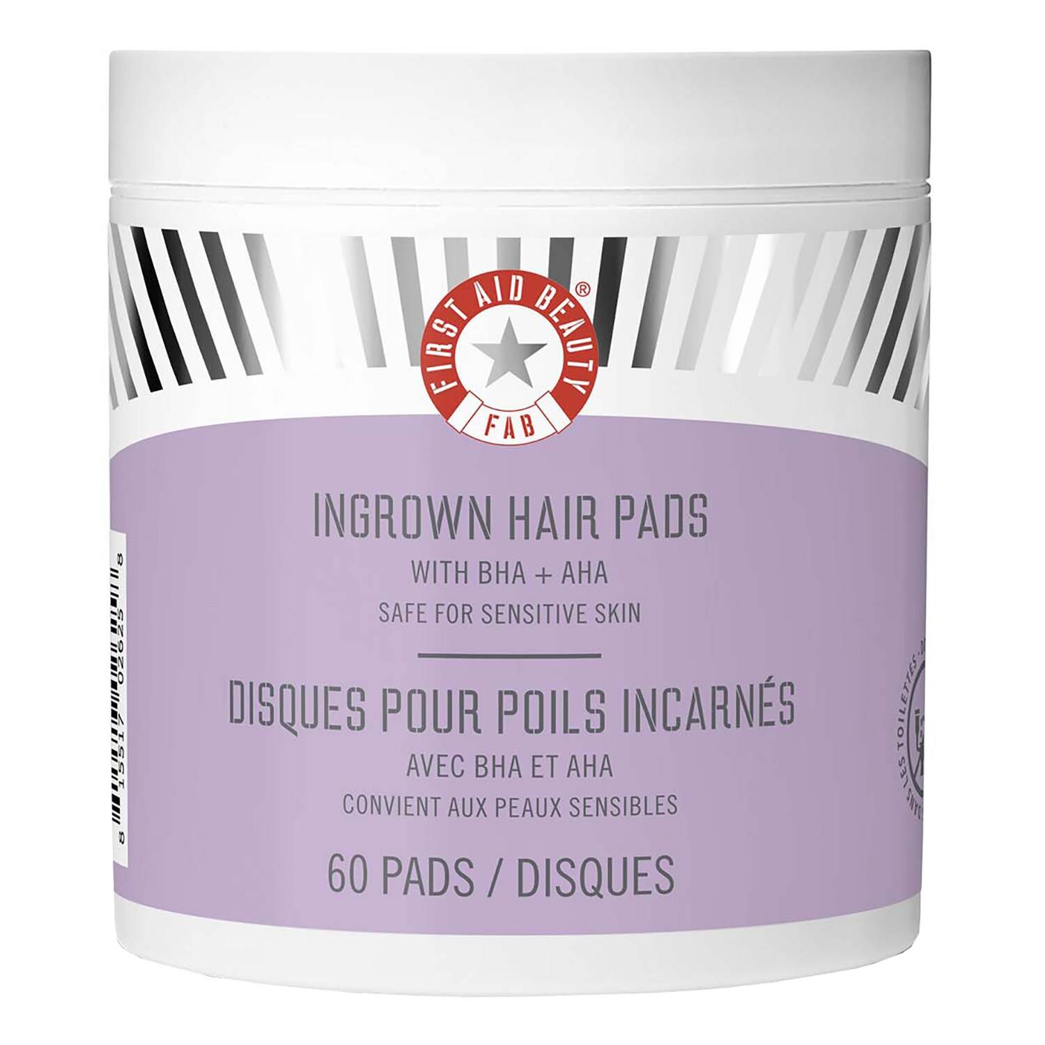 FIRST AID BEAUTY Ingrown Hair Pads - Compostable pads for ingrown hair x60 60 hair pads