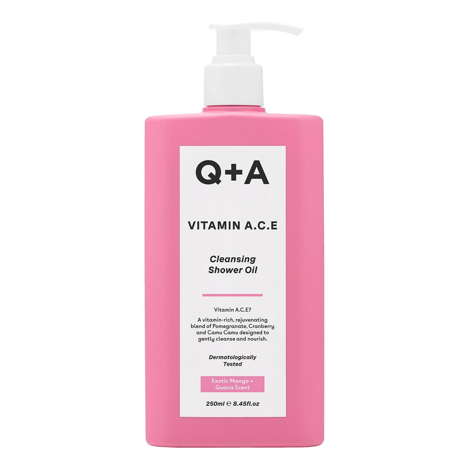 Q+A Vitamin A.C.E Cleansing Shower Oil 250Ml