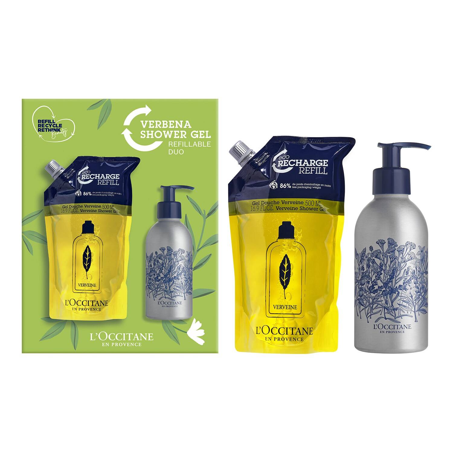 L'Occitane Verbena Shower Gel Refillable Duo