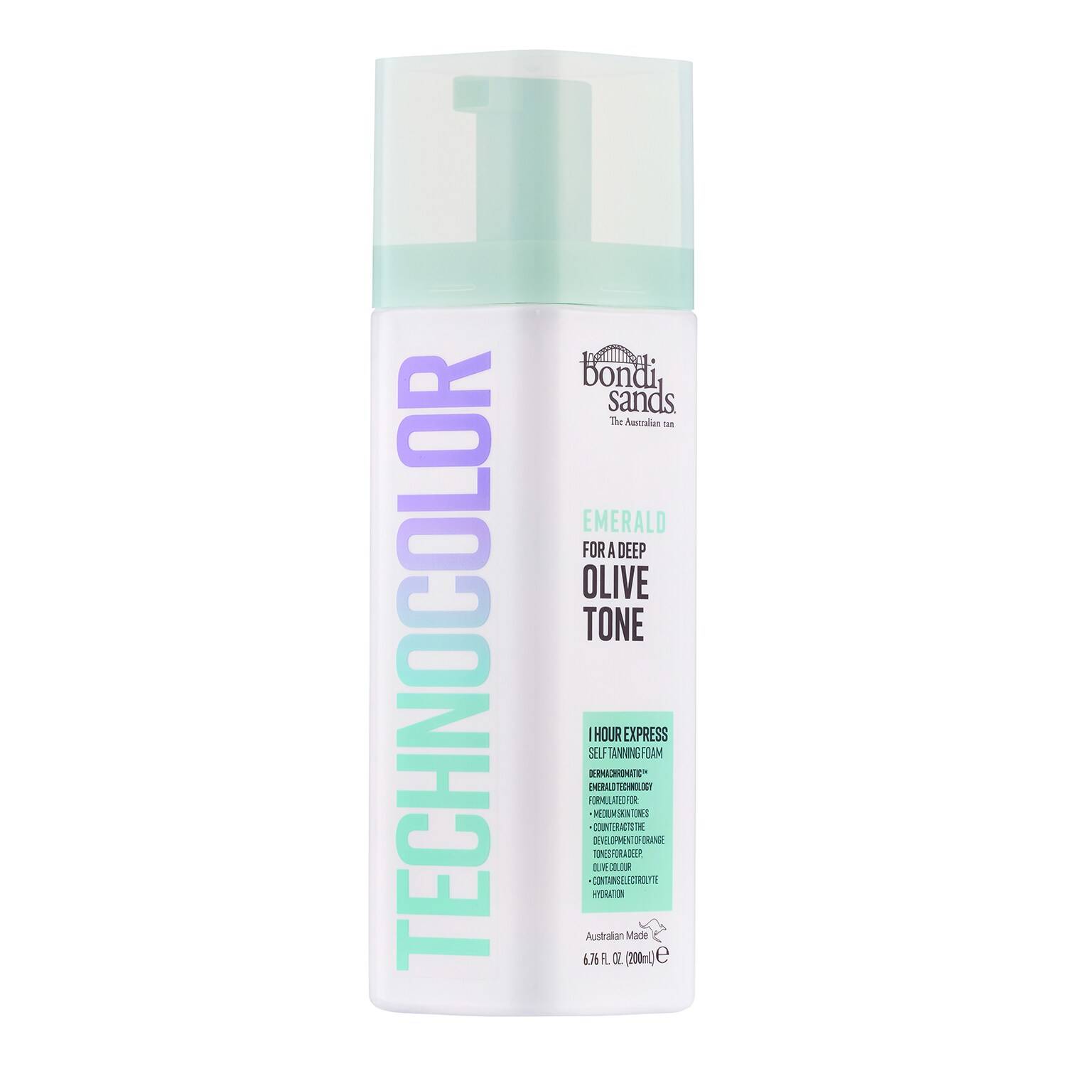 Bondi Sands Technocolor 1 Hour Express Self Tanning Foam Emerald 200Ml