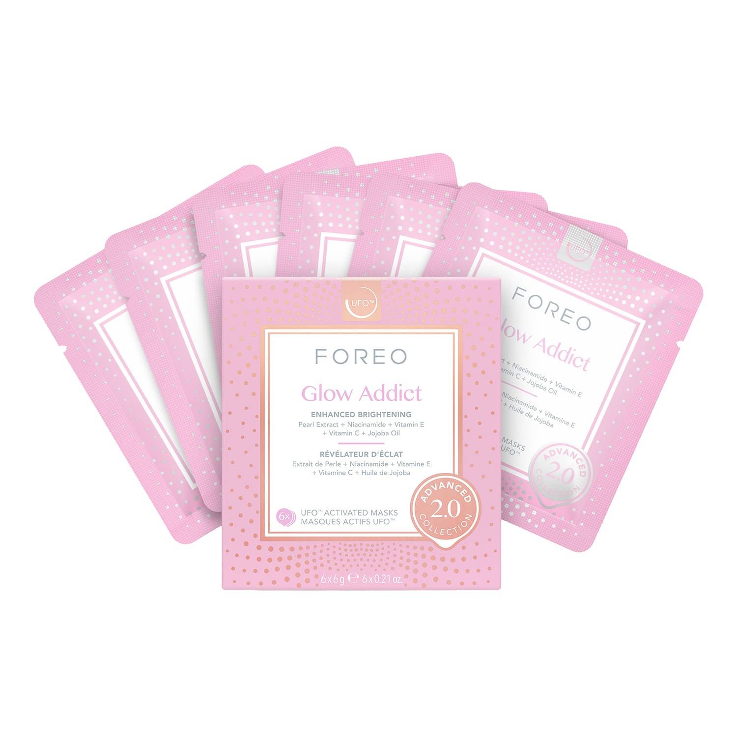 Foreo Ufo Masques Glow Addict 2.0 - Enhanced Brightening Mask 6 Pieces