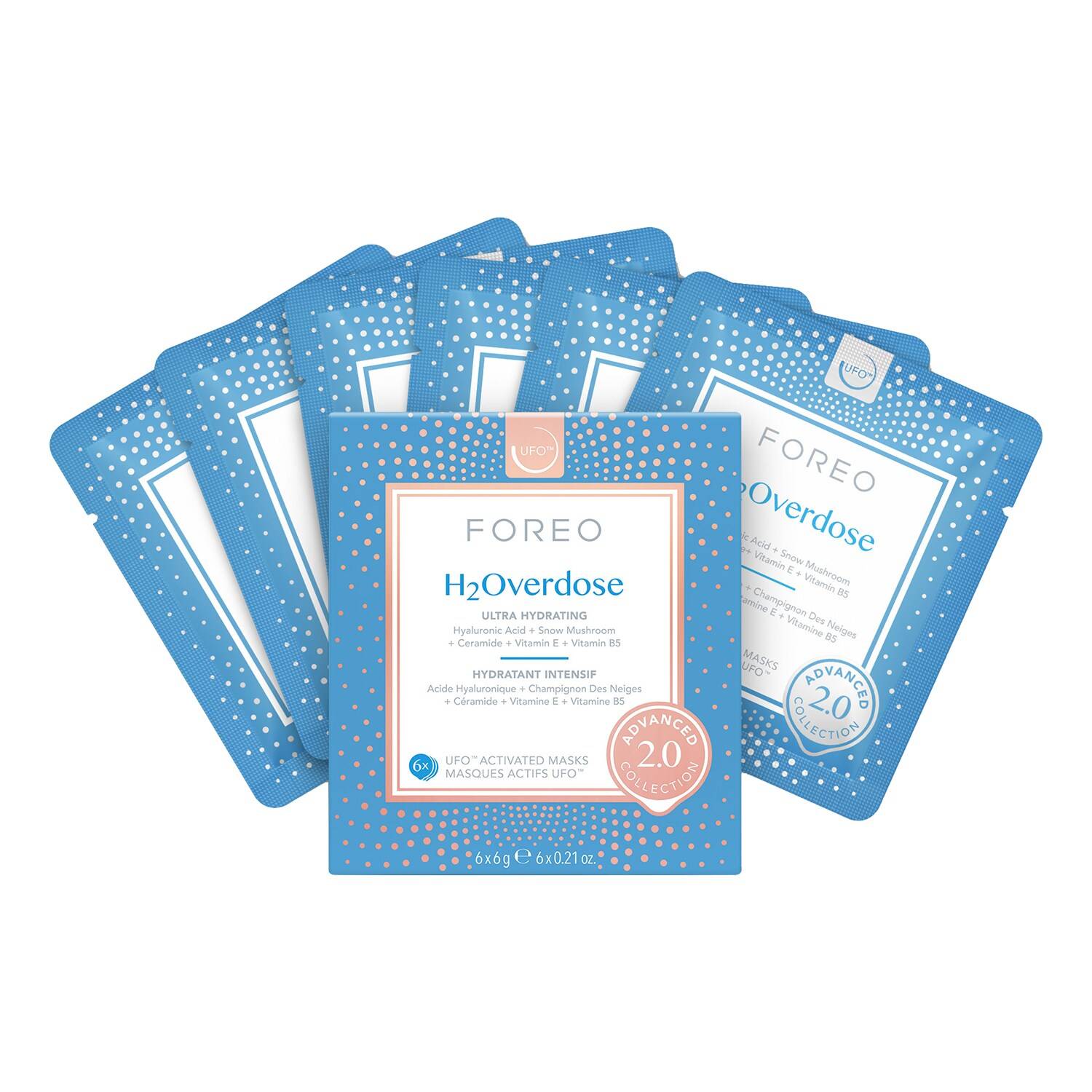 Foreo Ufo Masks H2Overdose 2.0 - Ultra Hydrating Mask 6 Pieces