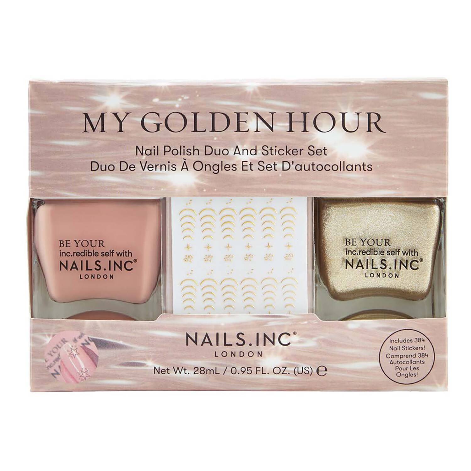 Nails Inc My Golden Hour Duo And Sticker Set