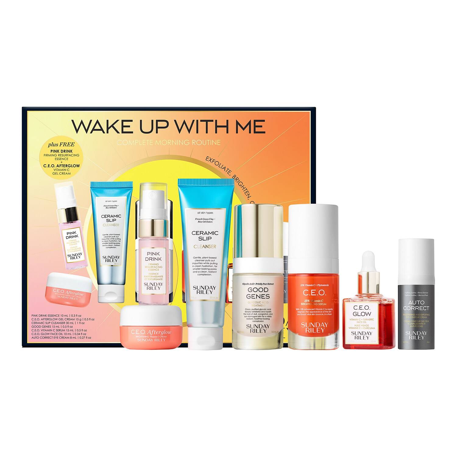 Sunday Riley Wake Up With Me Complete Morning Routine Set
