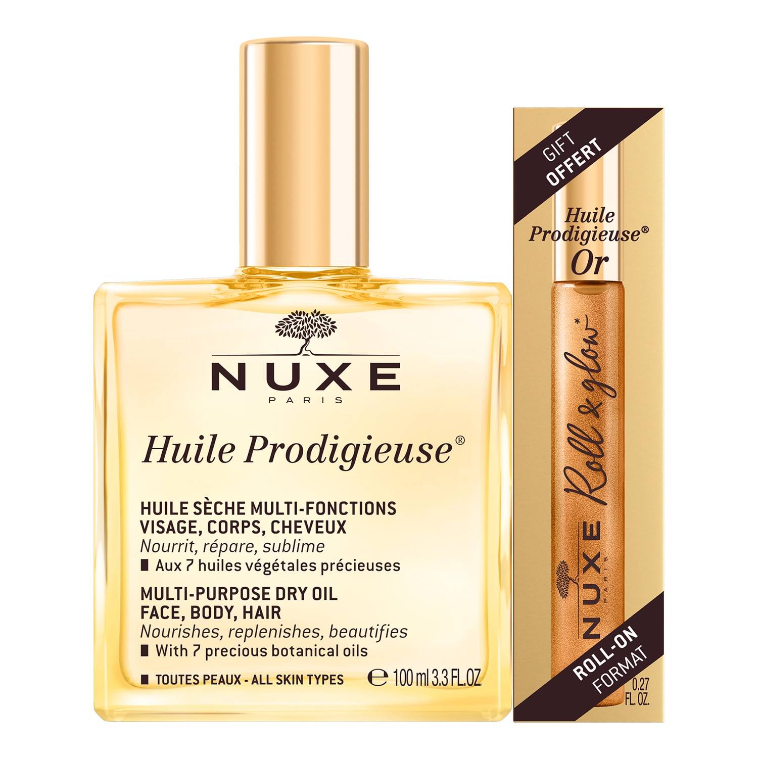 Nuxe Huile Prodigieuse Roll & Glow Duo
