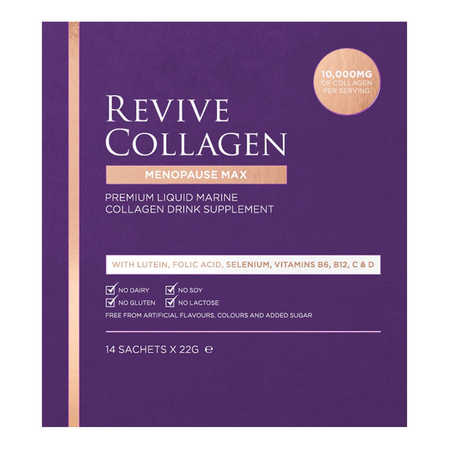Revive Collagen Menopause Max Hydrolysed Marine Collagen Drink 14 Days