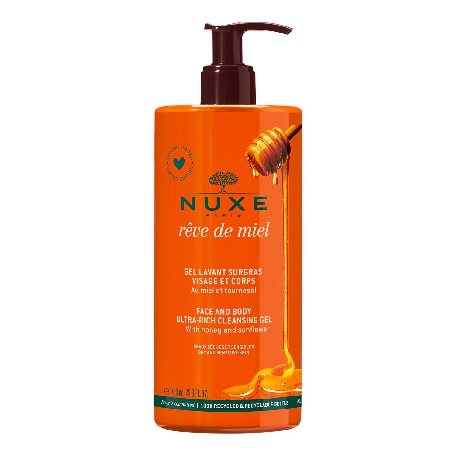 Nuxe Reve De Miel Face & Body Ultra-Rich Cleansing Gel 750Ml
