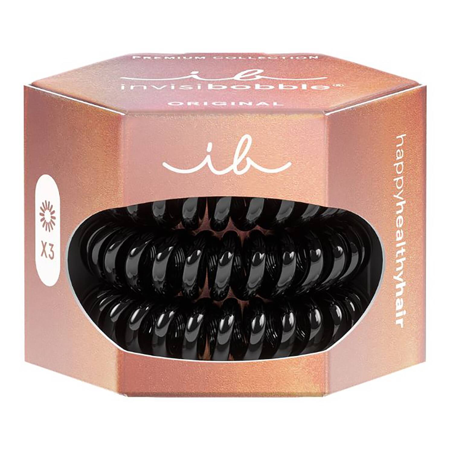 Invisibobble Original Premium True Black Hair Scrunchies Set