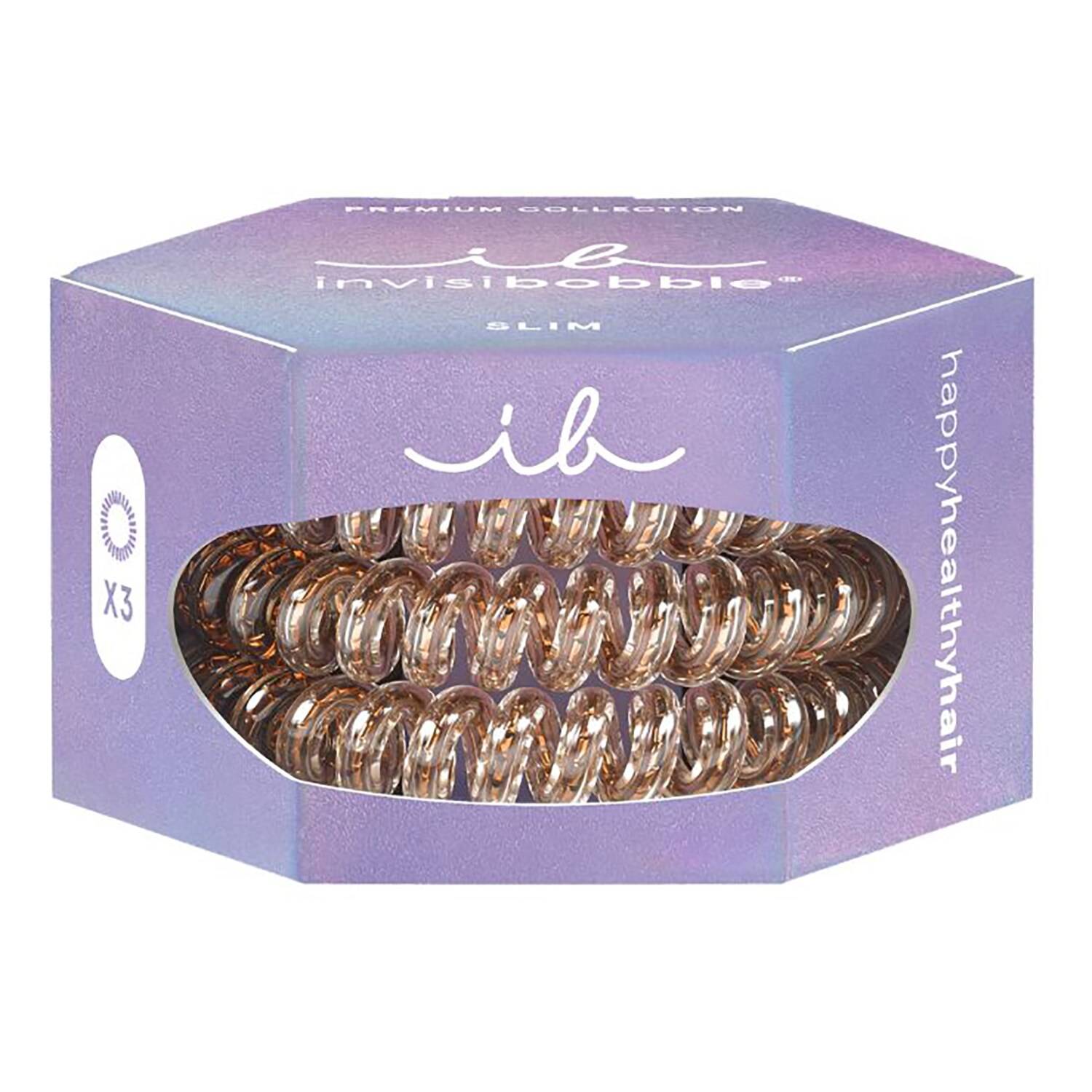 Invisibobble Slim Premium Bronze Me Pretty Hair Scrunchies Set